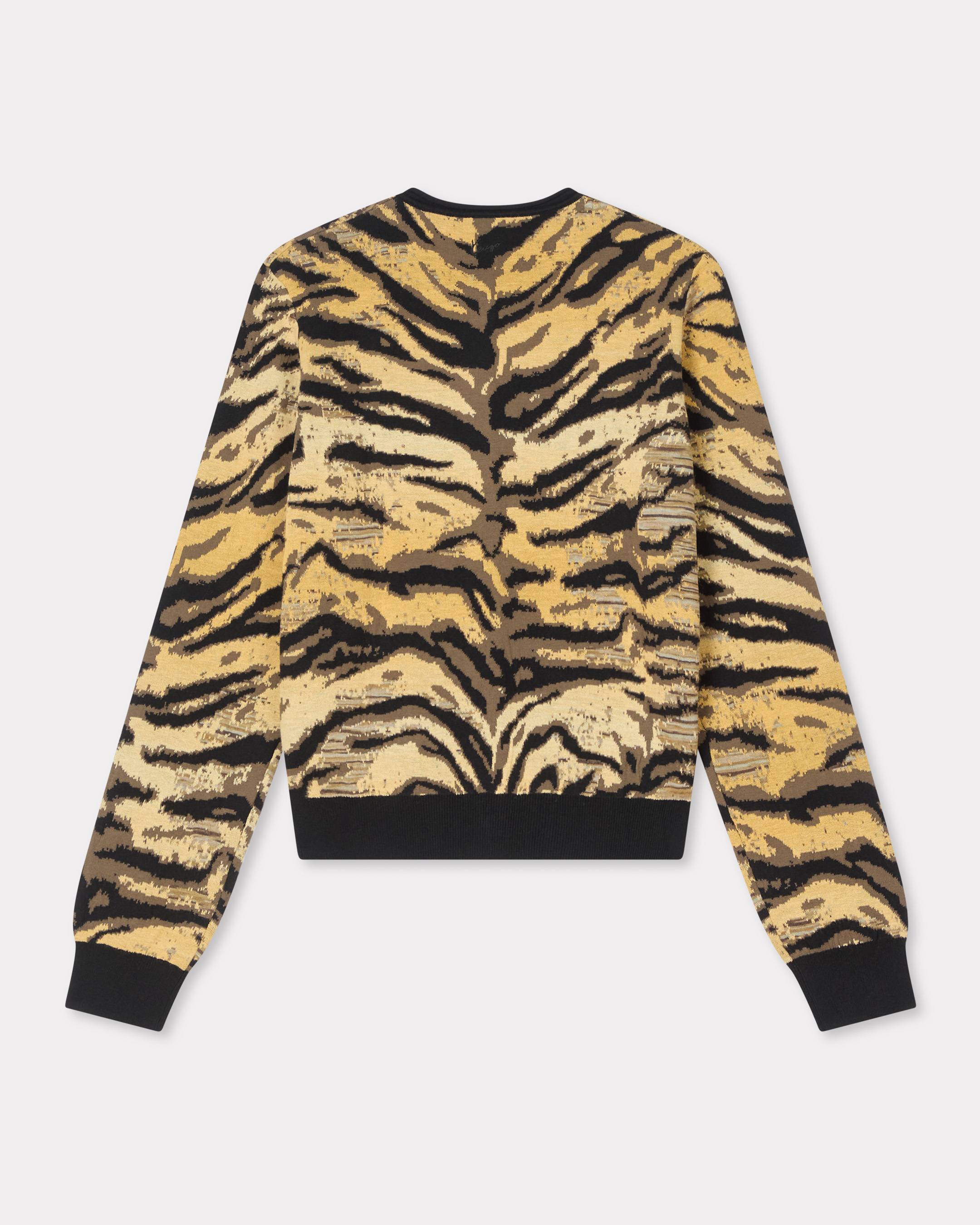 'KENZO Tiger' cardigan in mixed cotton and wool
