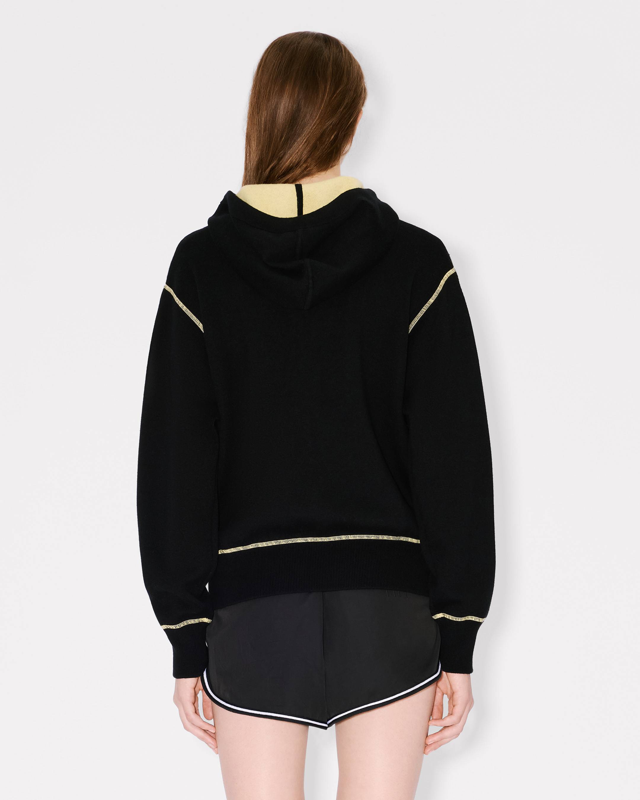 Hoodie &bdquo;Boke Flower 2.0&ldquo; mit Rei&szlig;verschluss aus Baumwolle