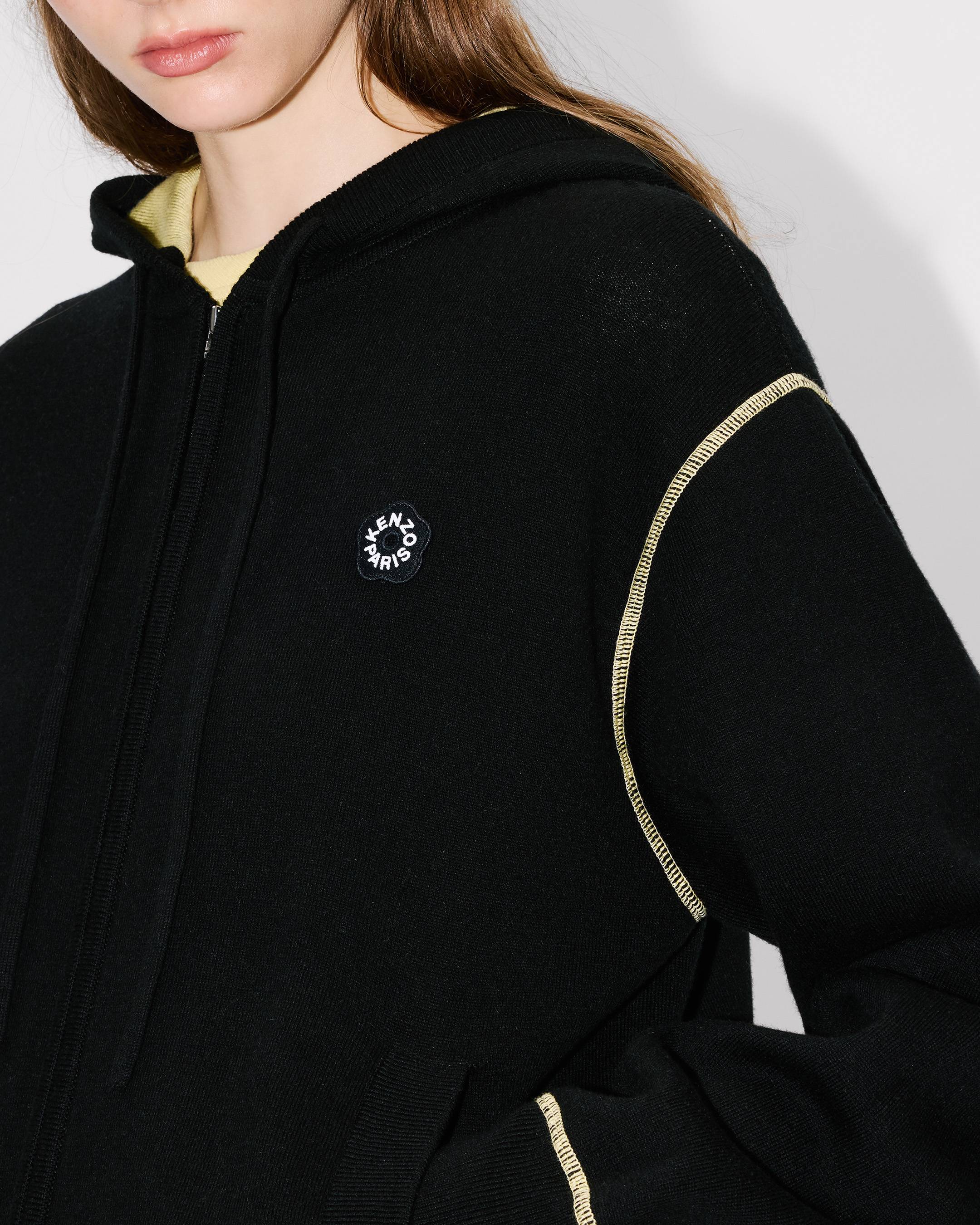 Hoodie &bdquo;Boke Flower 2.0&ldquo; mit Rei&szlig;verschluss aus Baumwolle