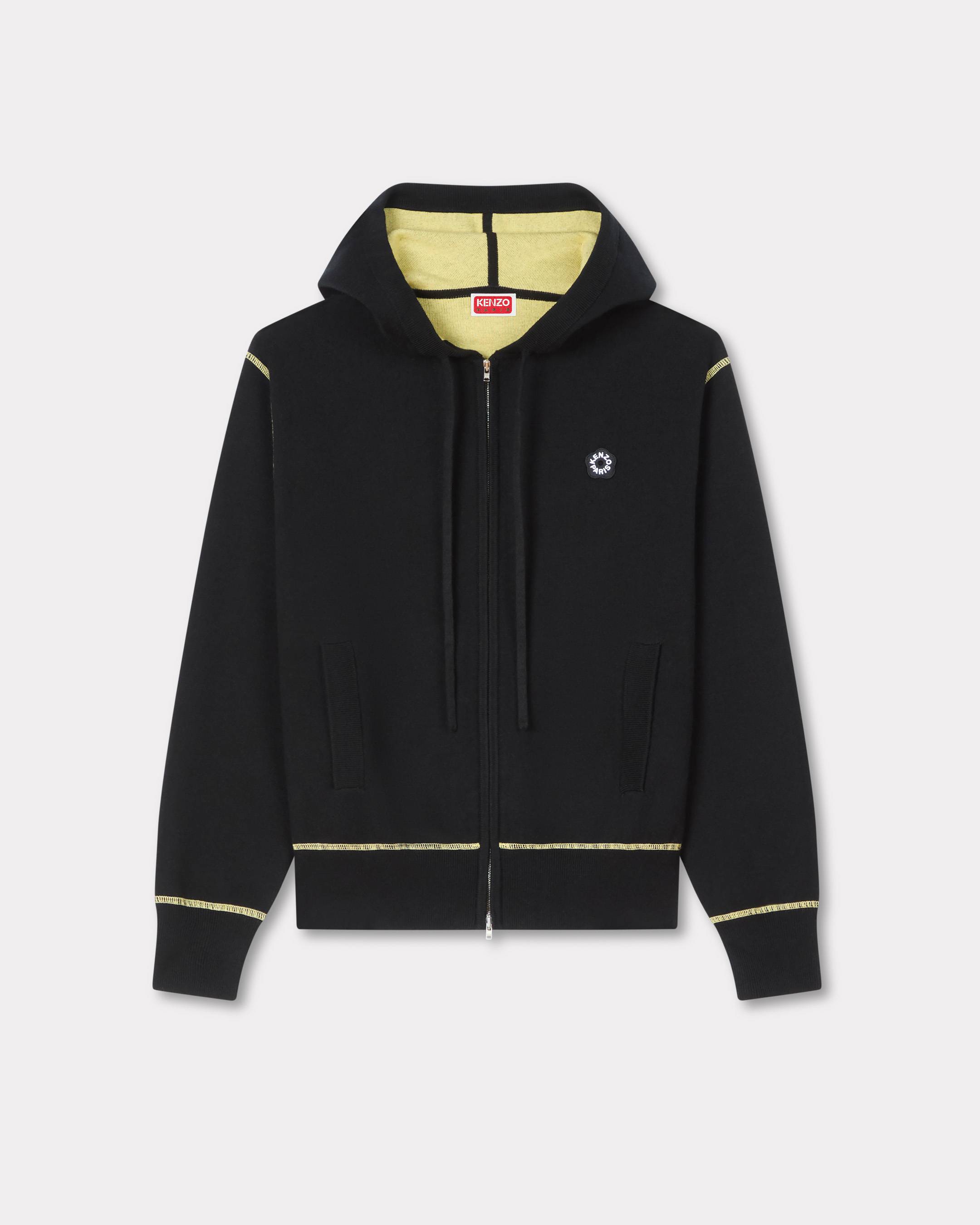 Hoodie &bdquo;Boke Flower 2.0&ldquo; mit Rei&szlig;verschluss aus Baumwolle