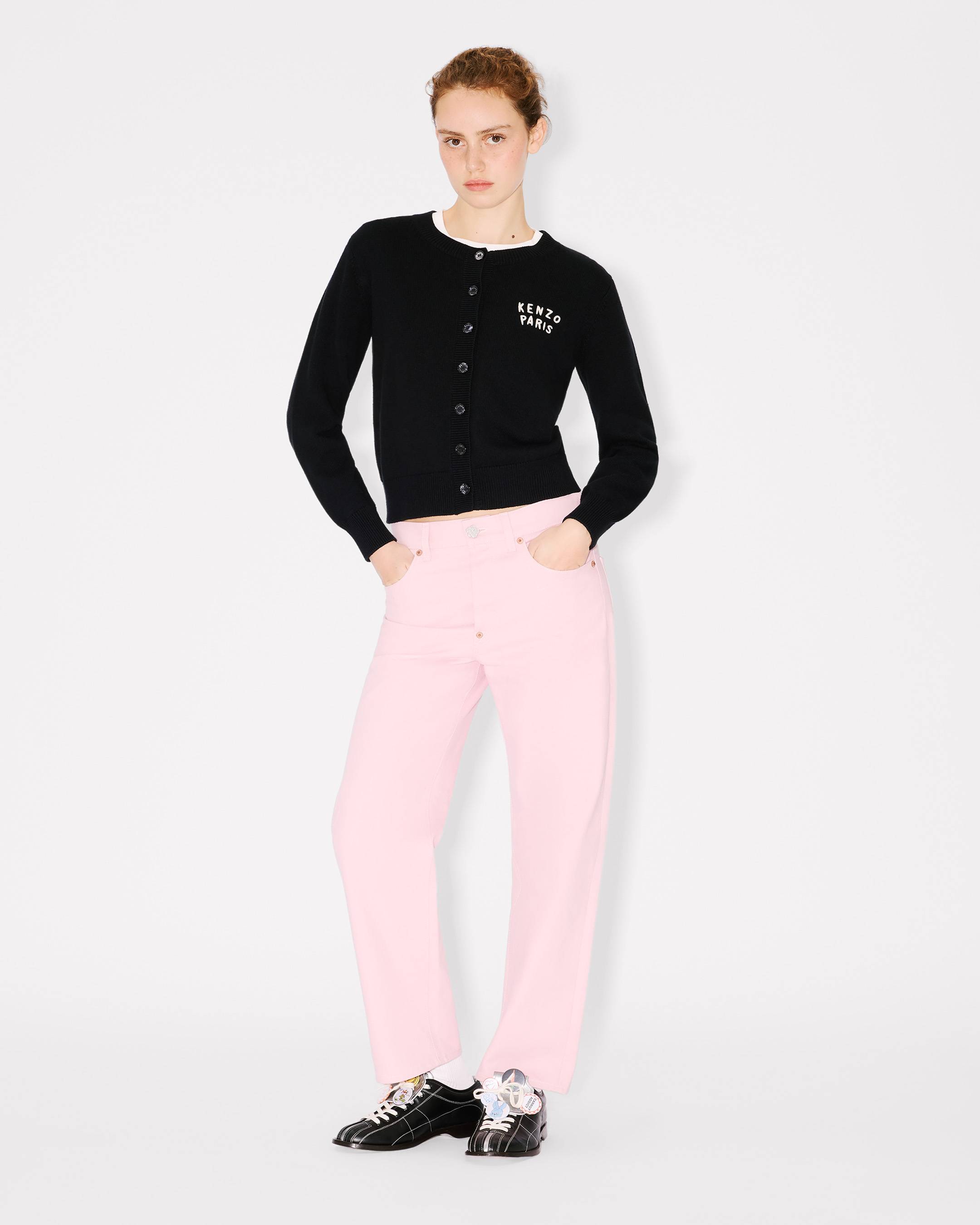 Cardigan brodé 'KENZO Boke Heart' en laine et coton