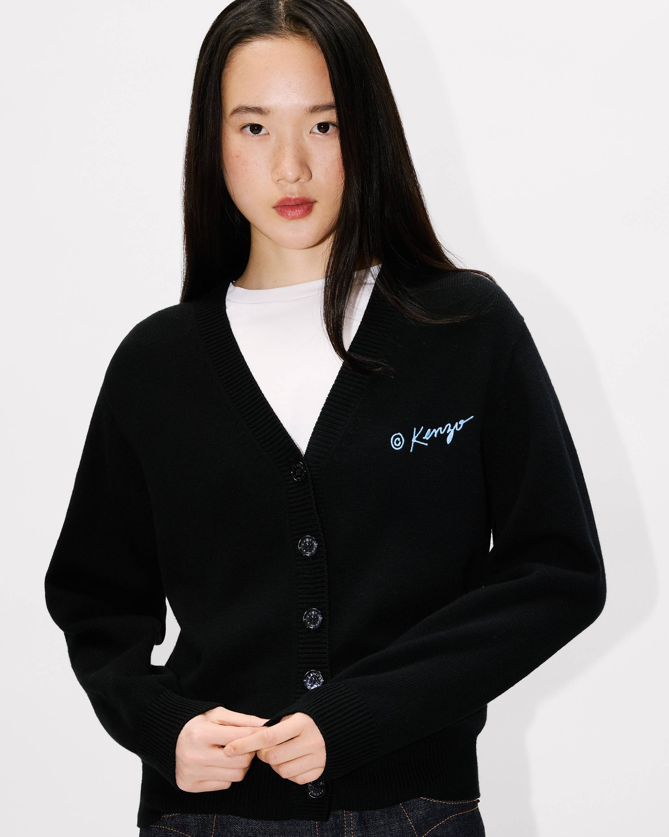 'KENZO Wild Tiger' cardigan in wool cotton