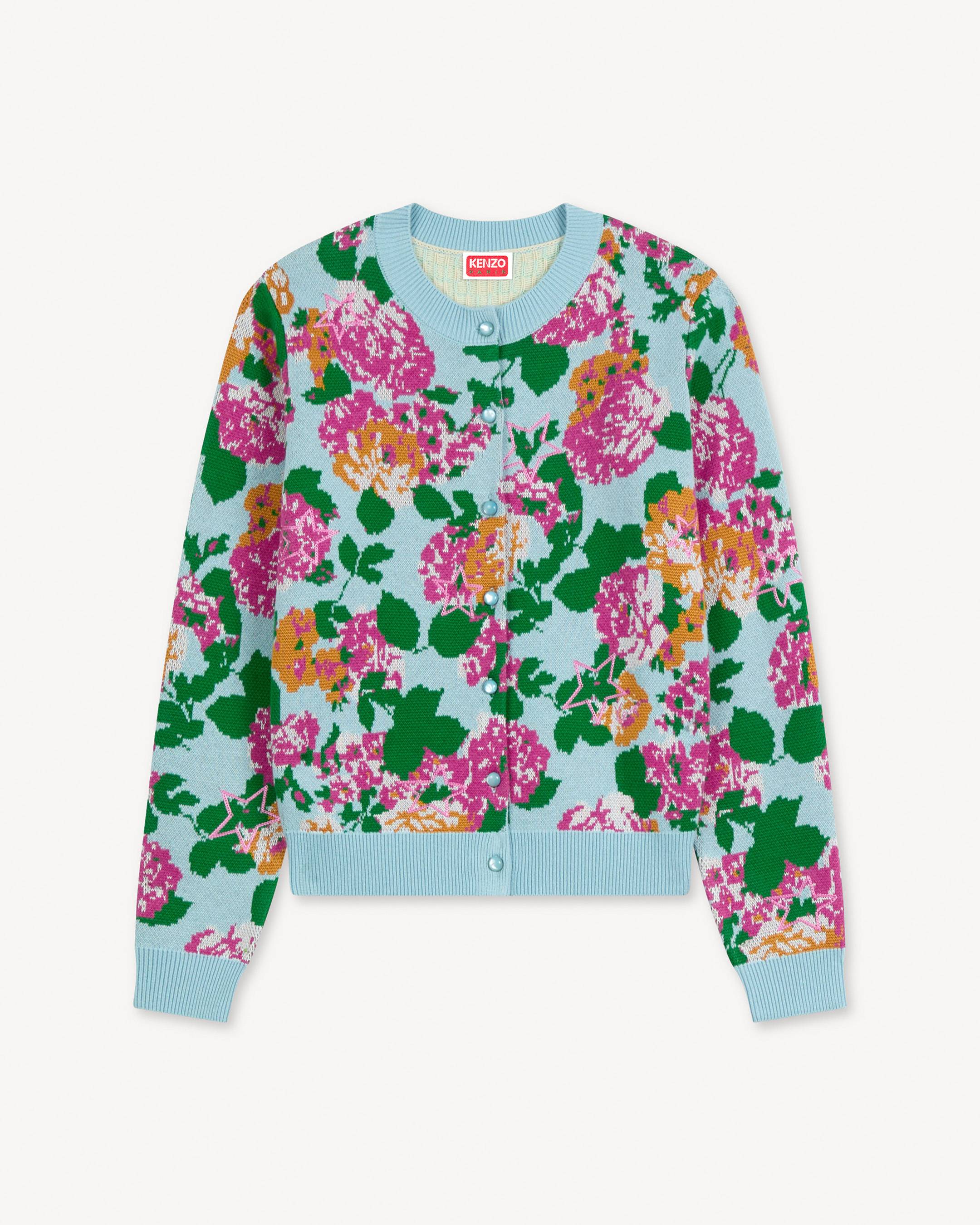 KENZO Floral' embellished cardigan in cotton wool | Women's | KENZO
