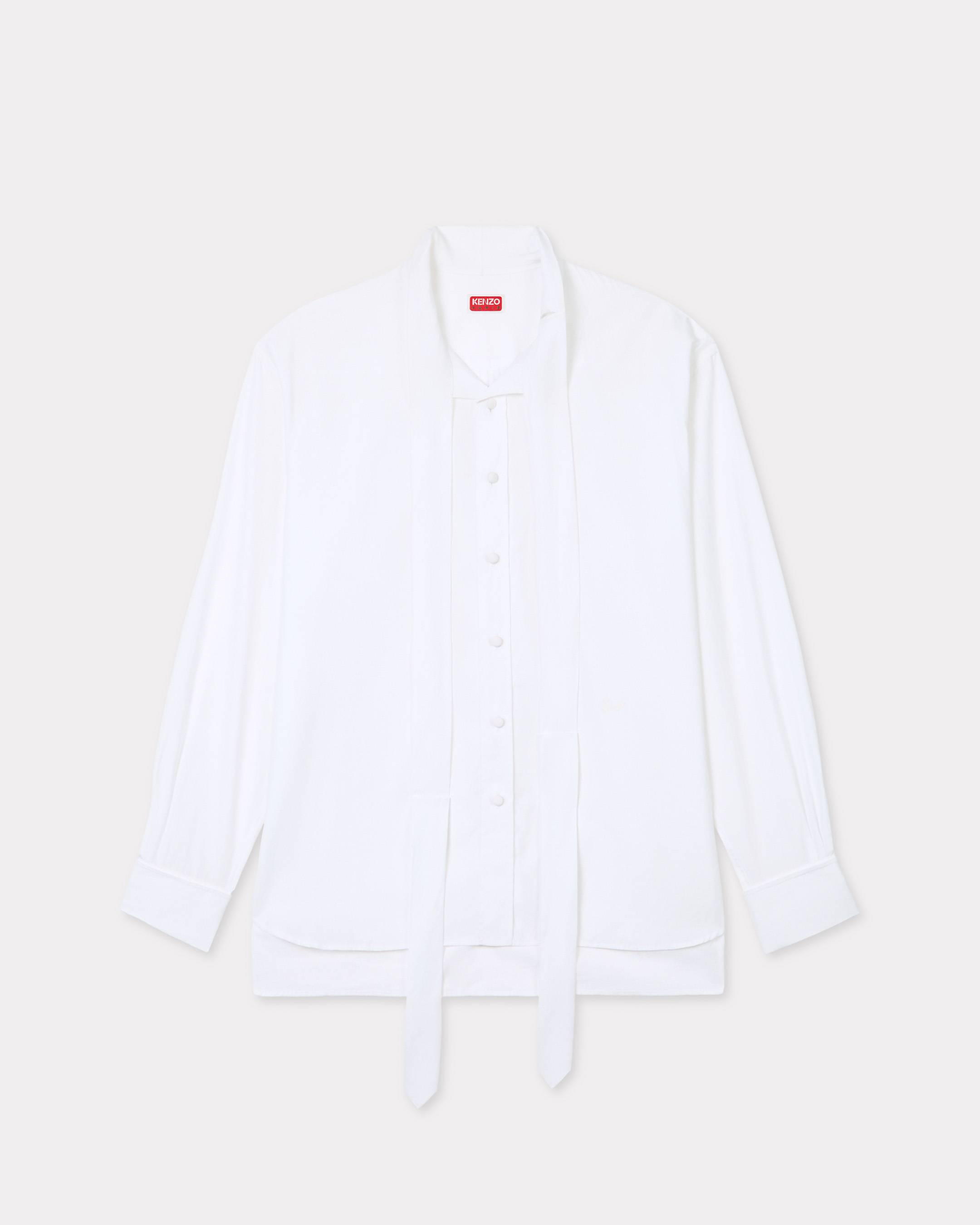 Oversized bow shirt in cotton