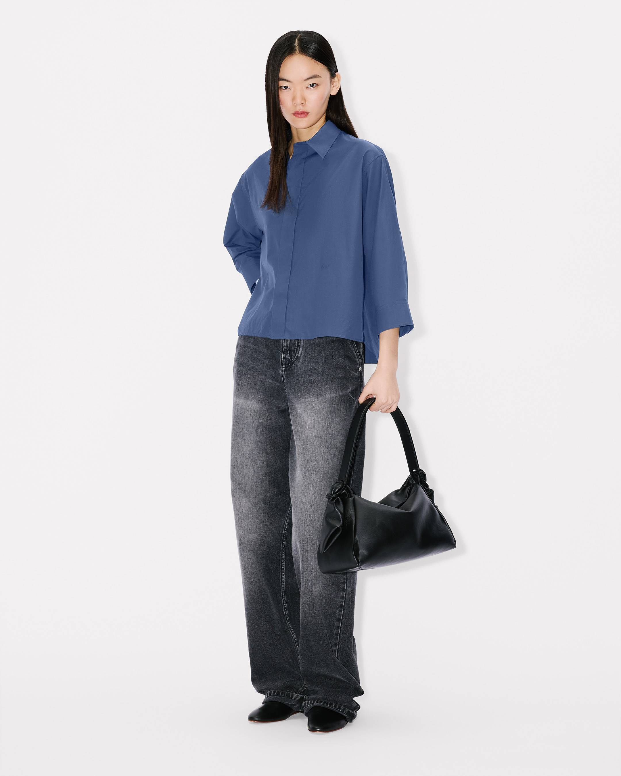 3/4 sleeves shirt in poplin cotton