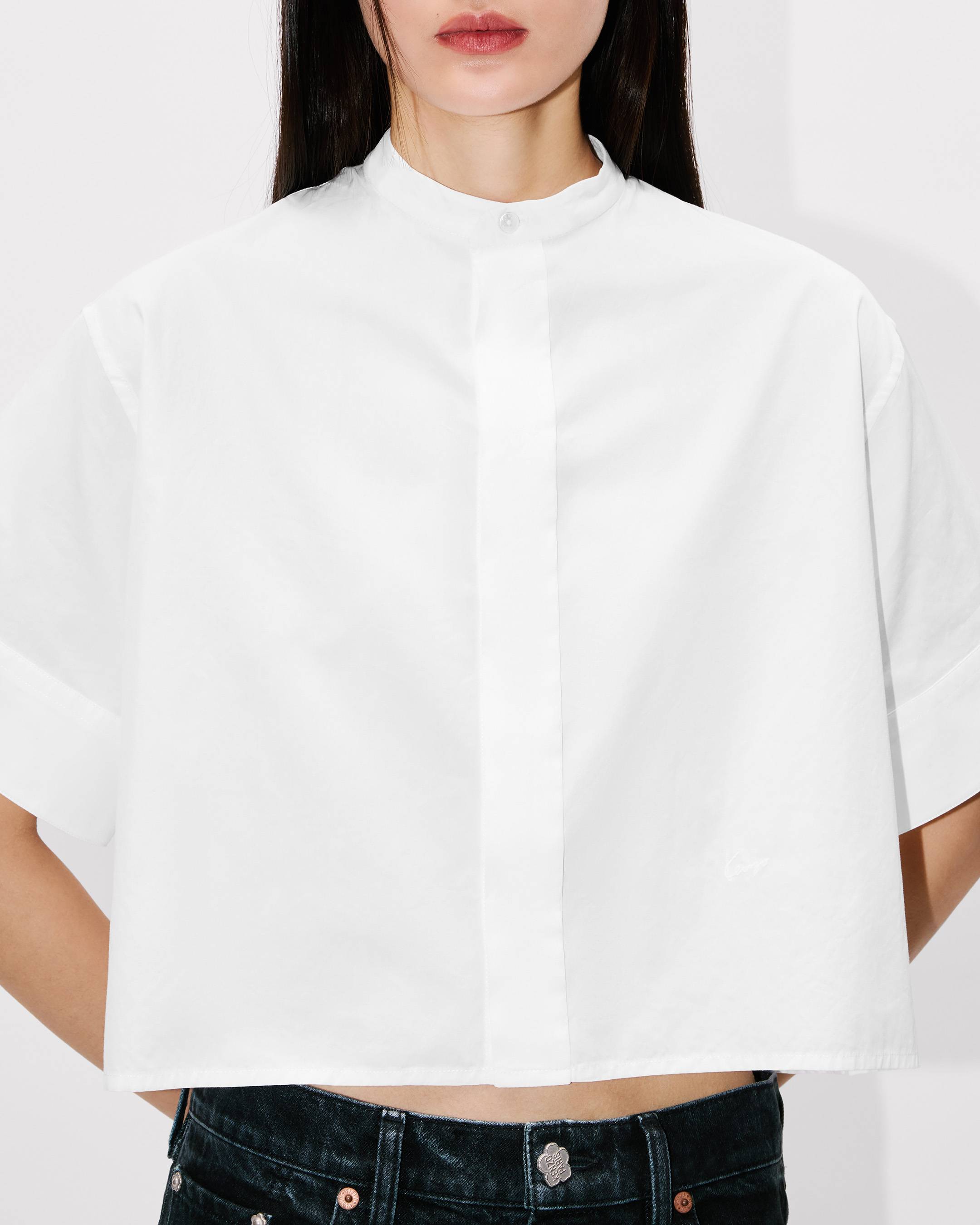 Short sleeves shirt in poplin cotton