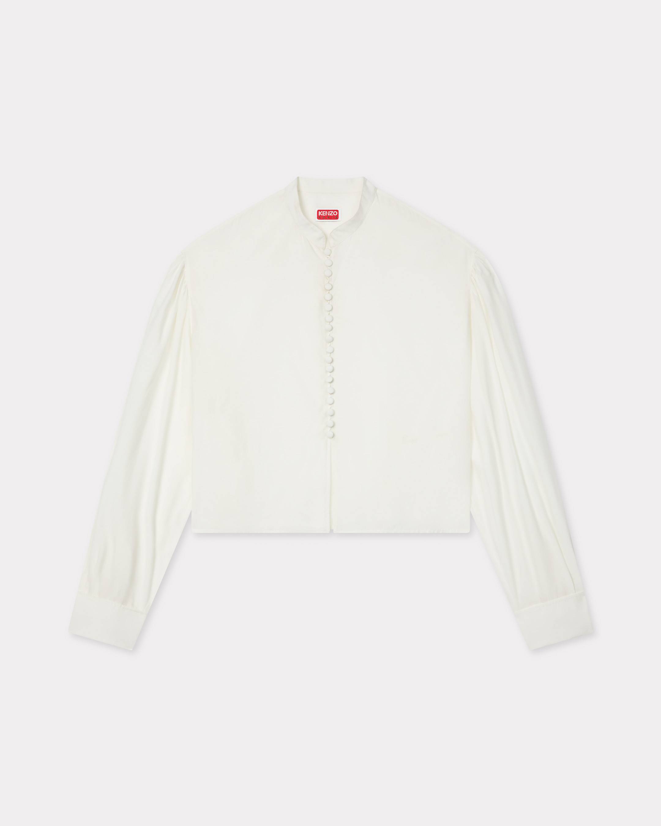 Blouse in mixed silk