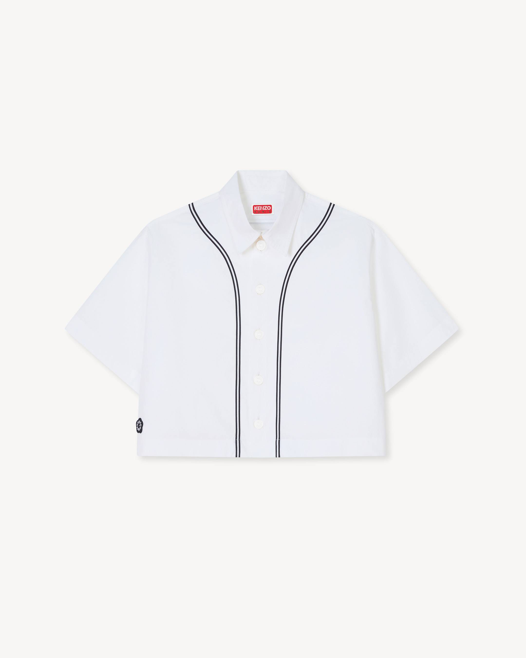 花 DA Boke Flower 2.0' ベースボール ショートスリーブ シャツ イン