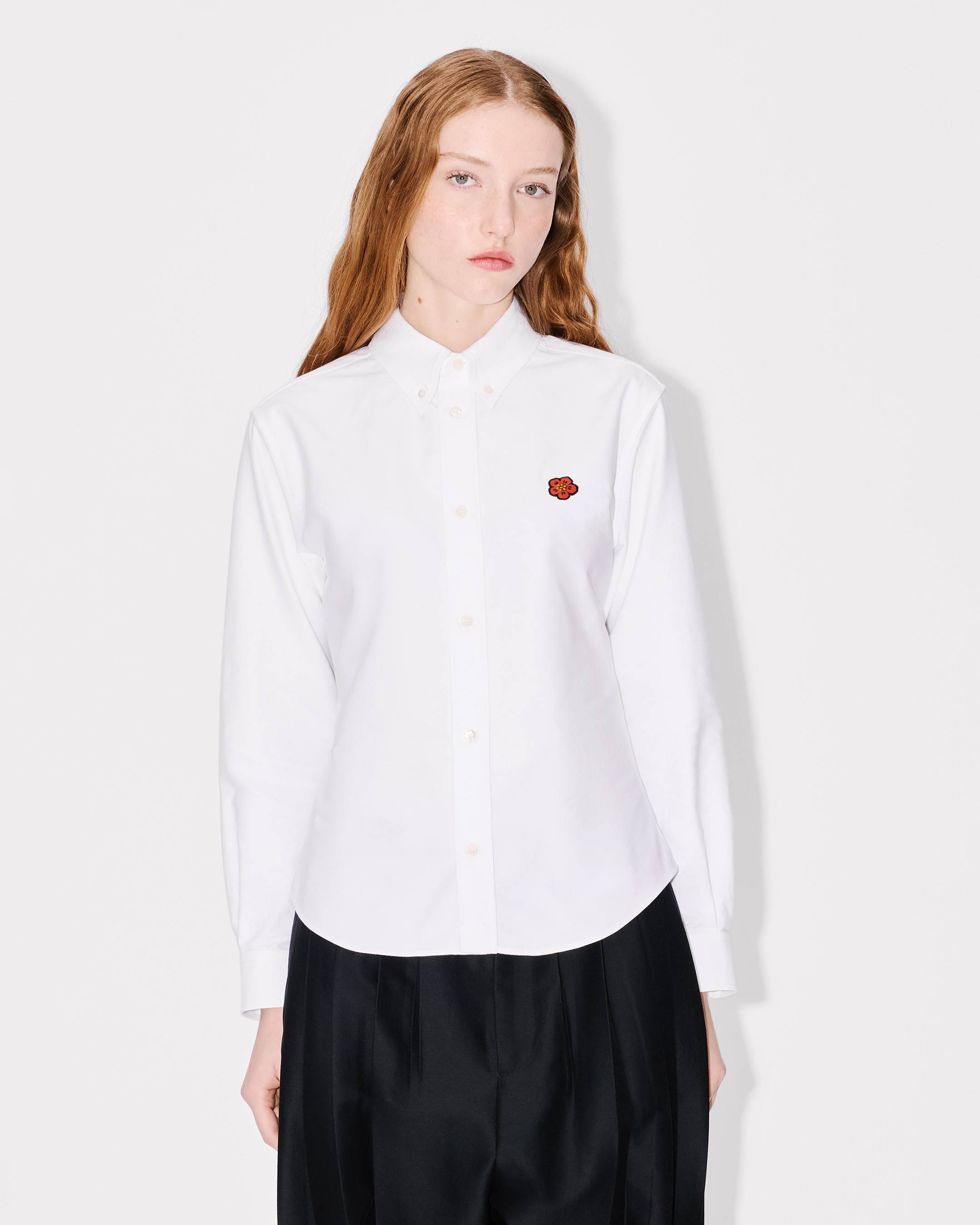 Camisa entallada de algod&oacute;n oxford 'Boke Flower'