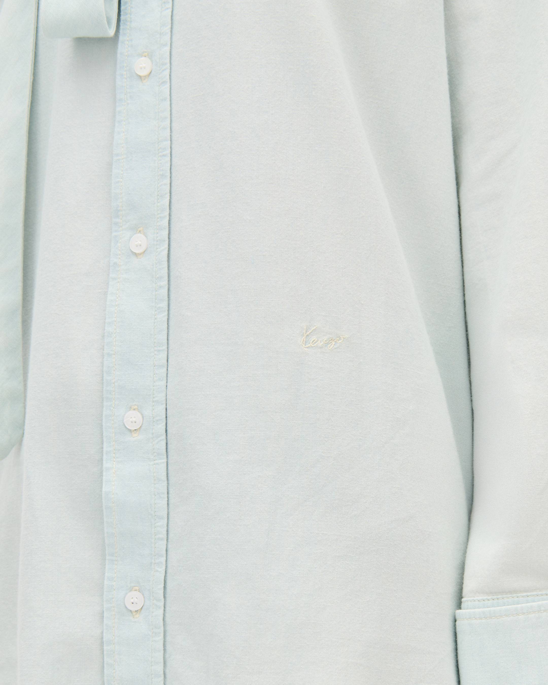 Oversize-Hemd mit Schleife aus Chambray