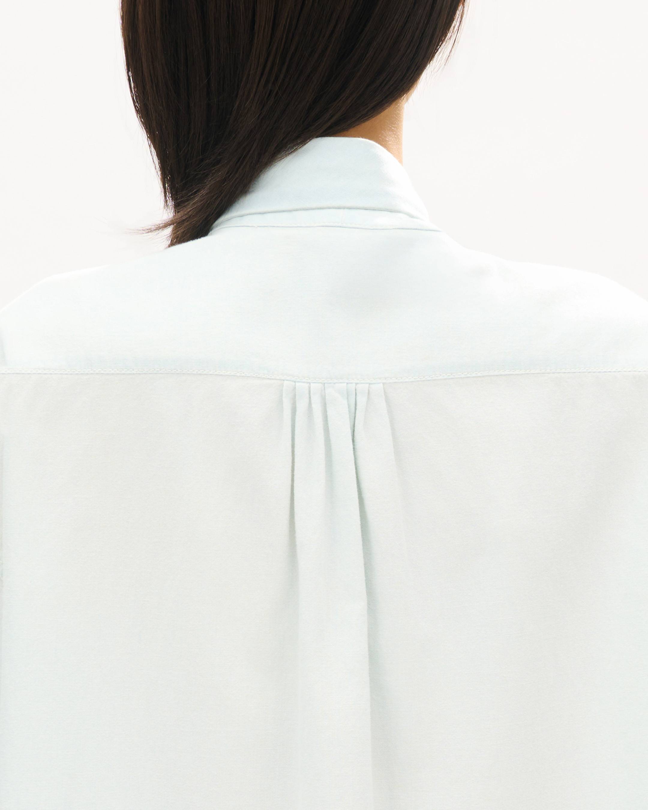 Oversize-Hemd mit Schleife aus Chambray