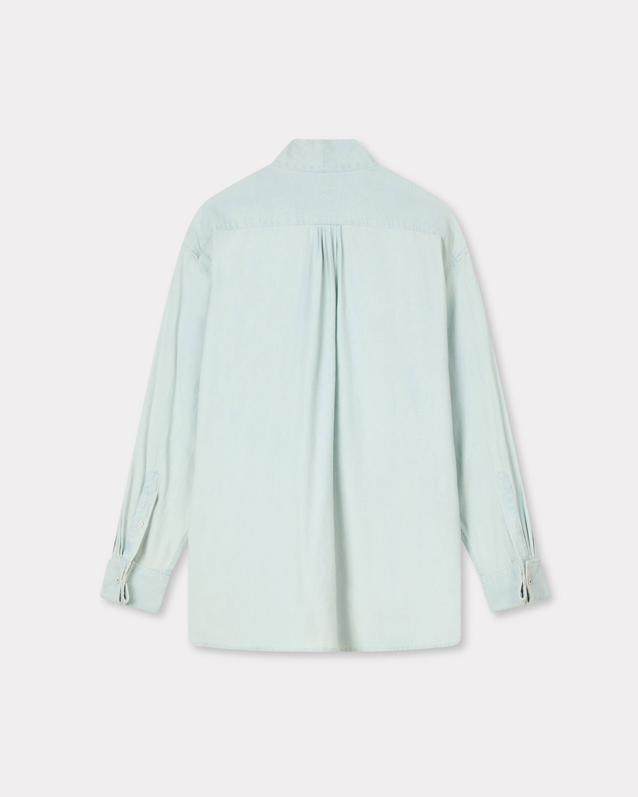 Oversize-Hemd mit Schleife aus Chambray