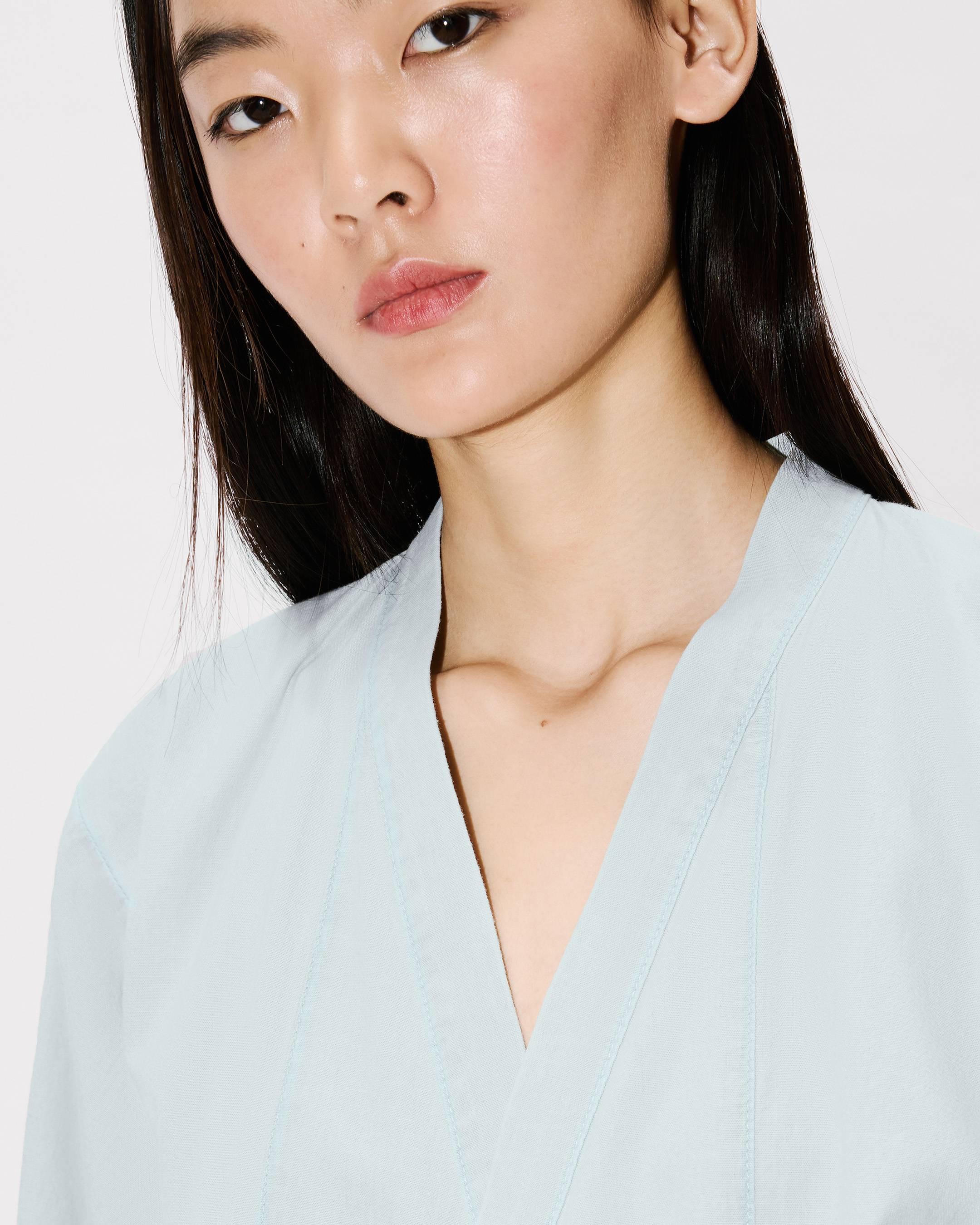 Loose kimono shirt in stone bleach chambray | Women's | KENZO