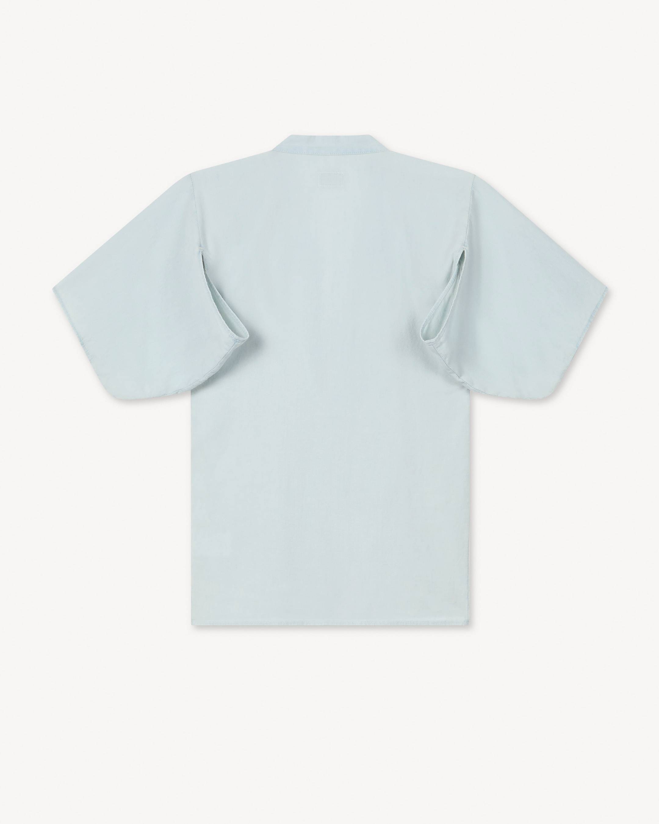 Loose kimono shirt in stone bleach chambray | Women's | KENZO