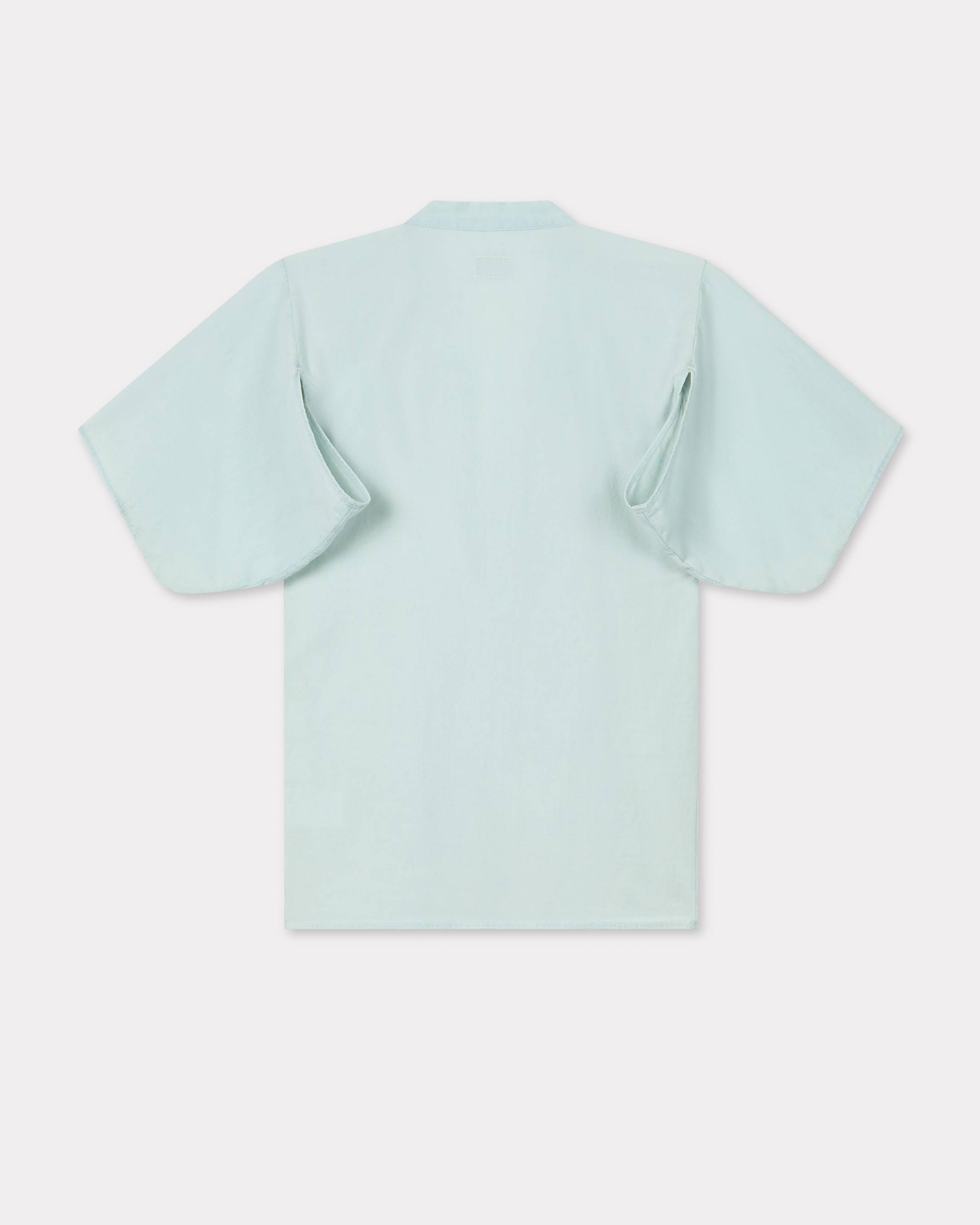 Weites Kimono-Hemd aus Chambray