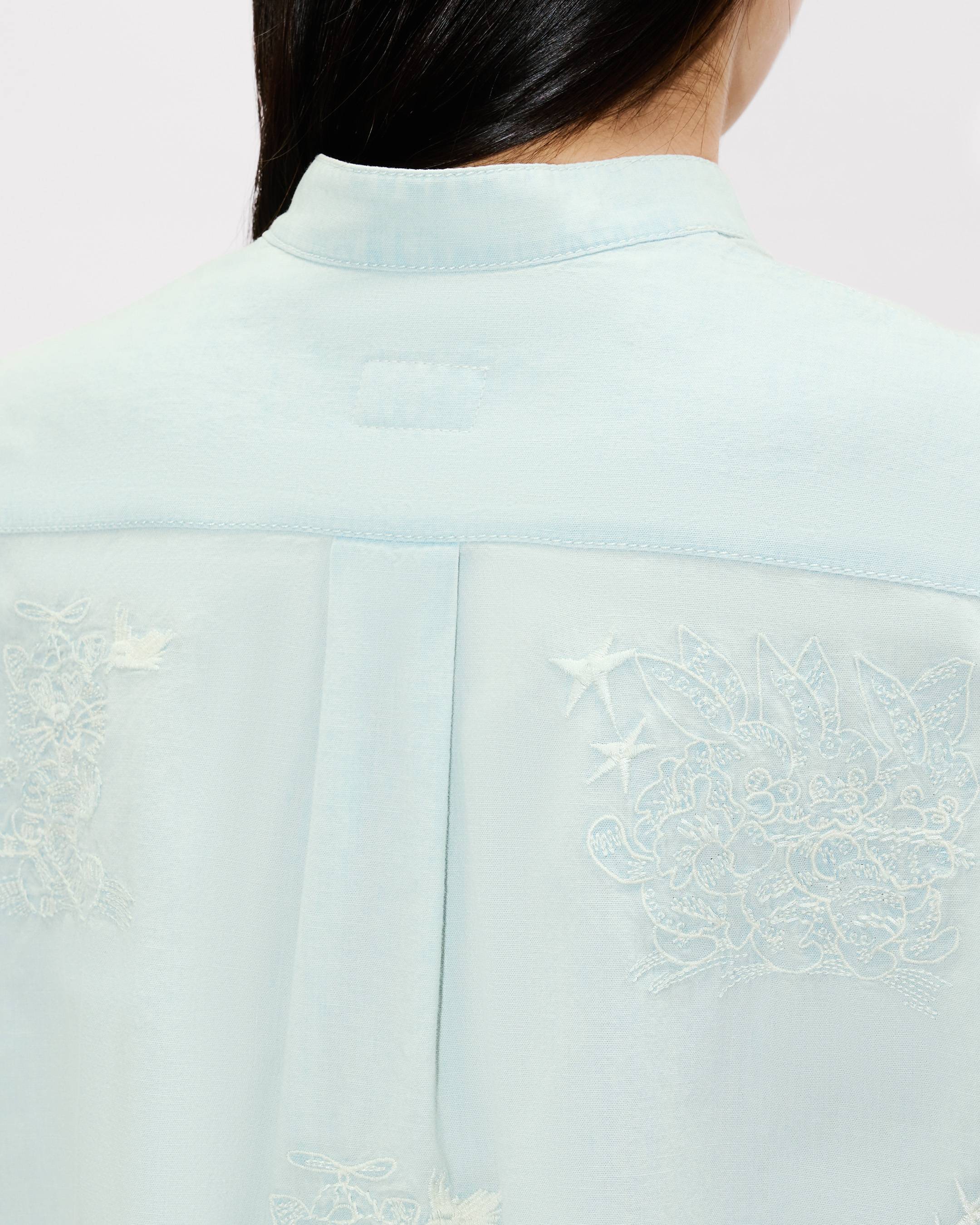 'KENZO Cartoon' embroidered short sleeve shirt in chambray