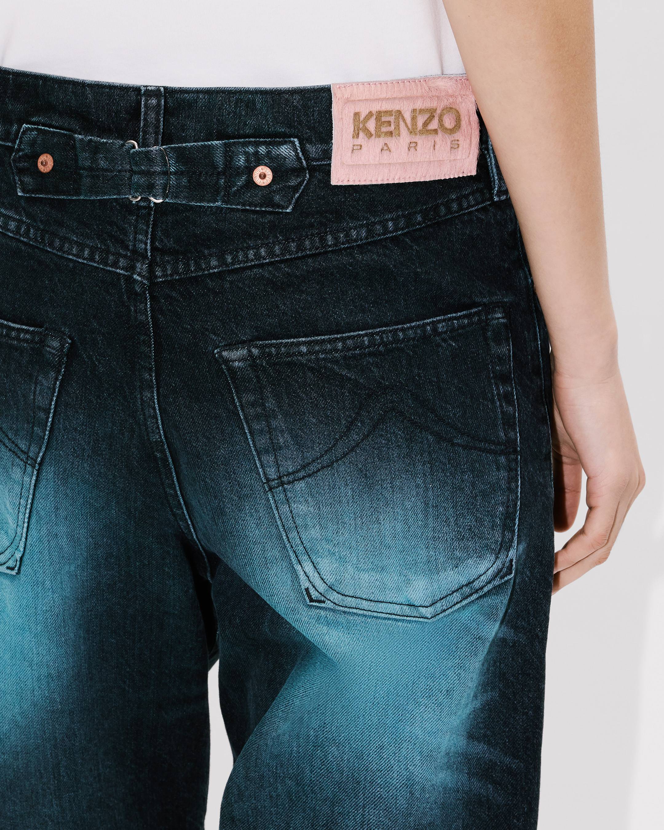 Jeans boyfriend a vita bassa in denim giapponese