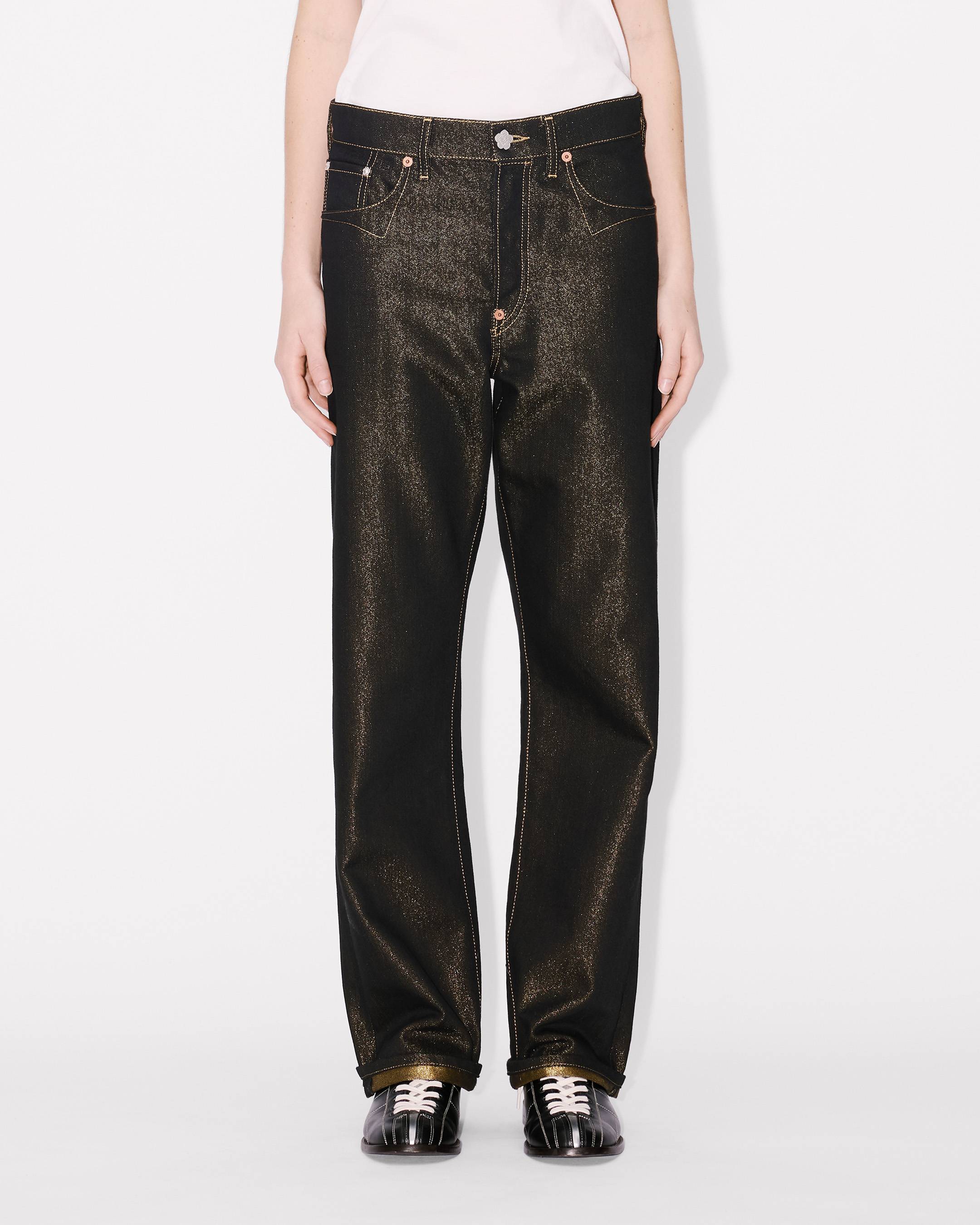 Low-waist boyfriend jeans in lurex japanese denim