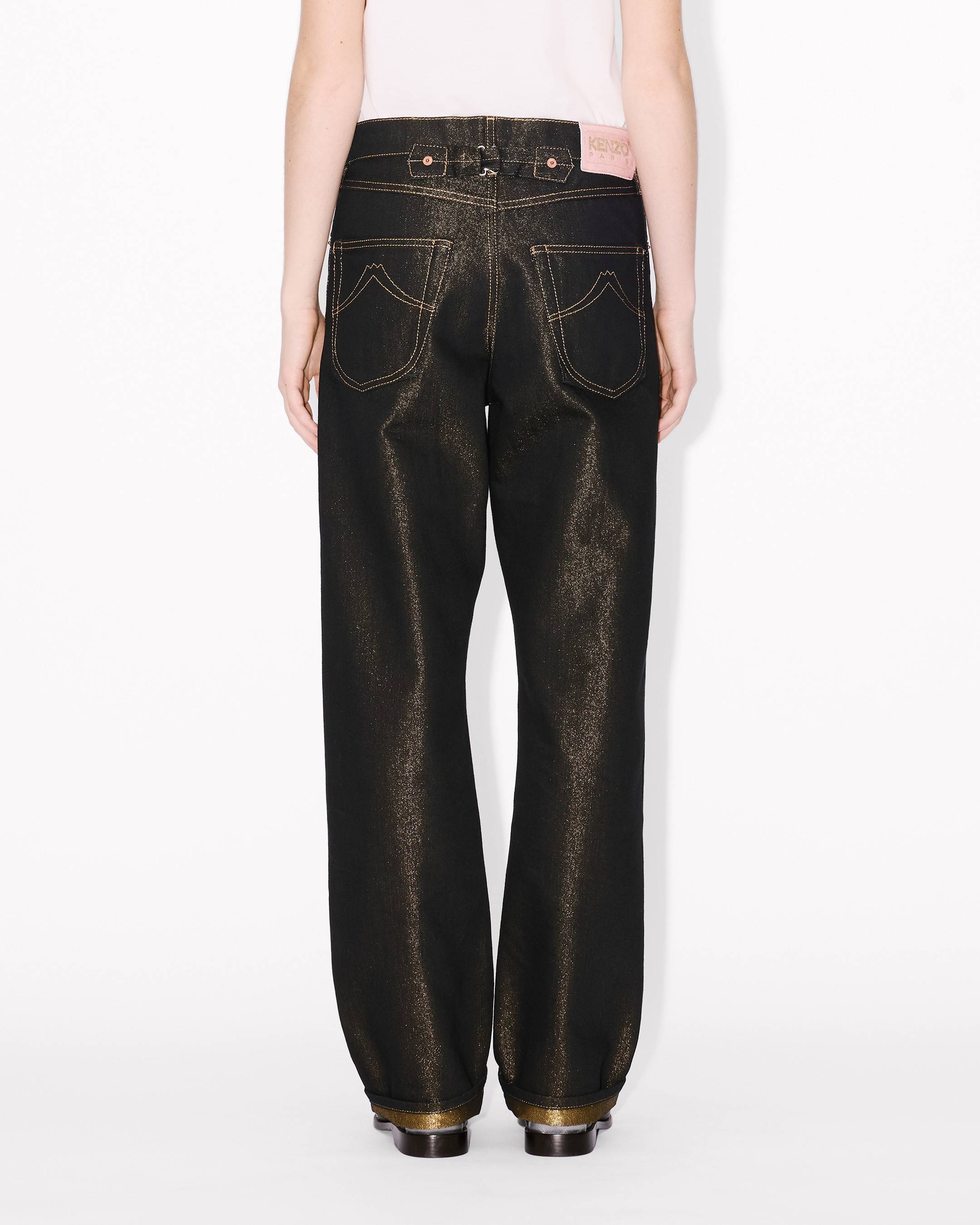 Low-waist boyfriend jeans in lurex japanese denim