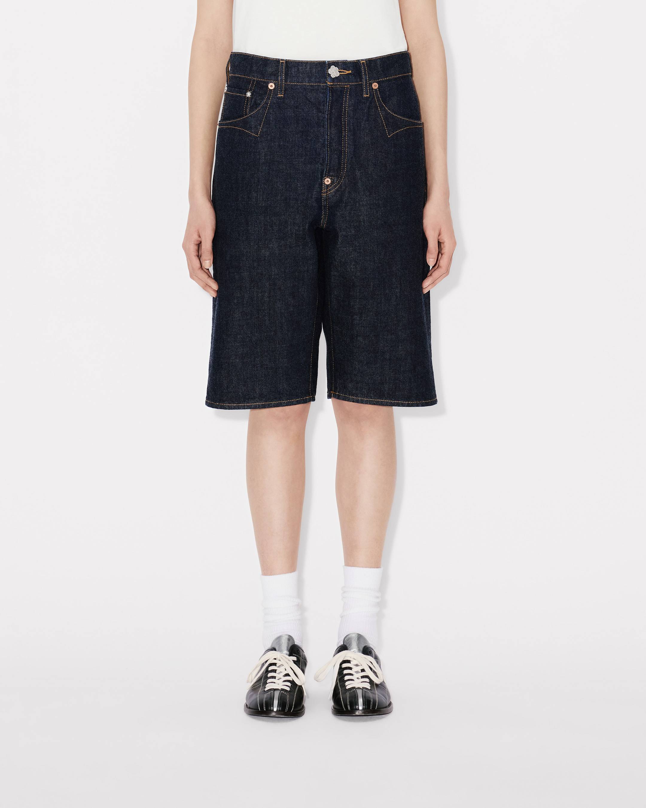 Low-waist boyfriend bermuda in japanese denim