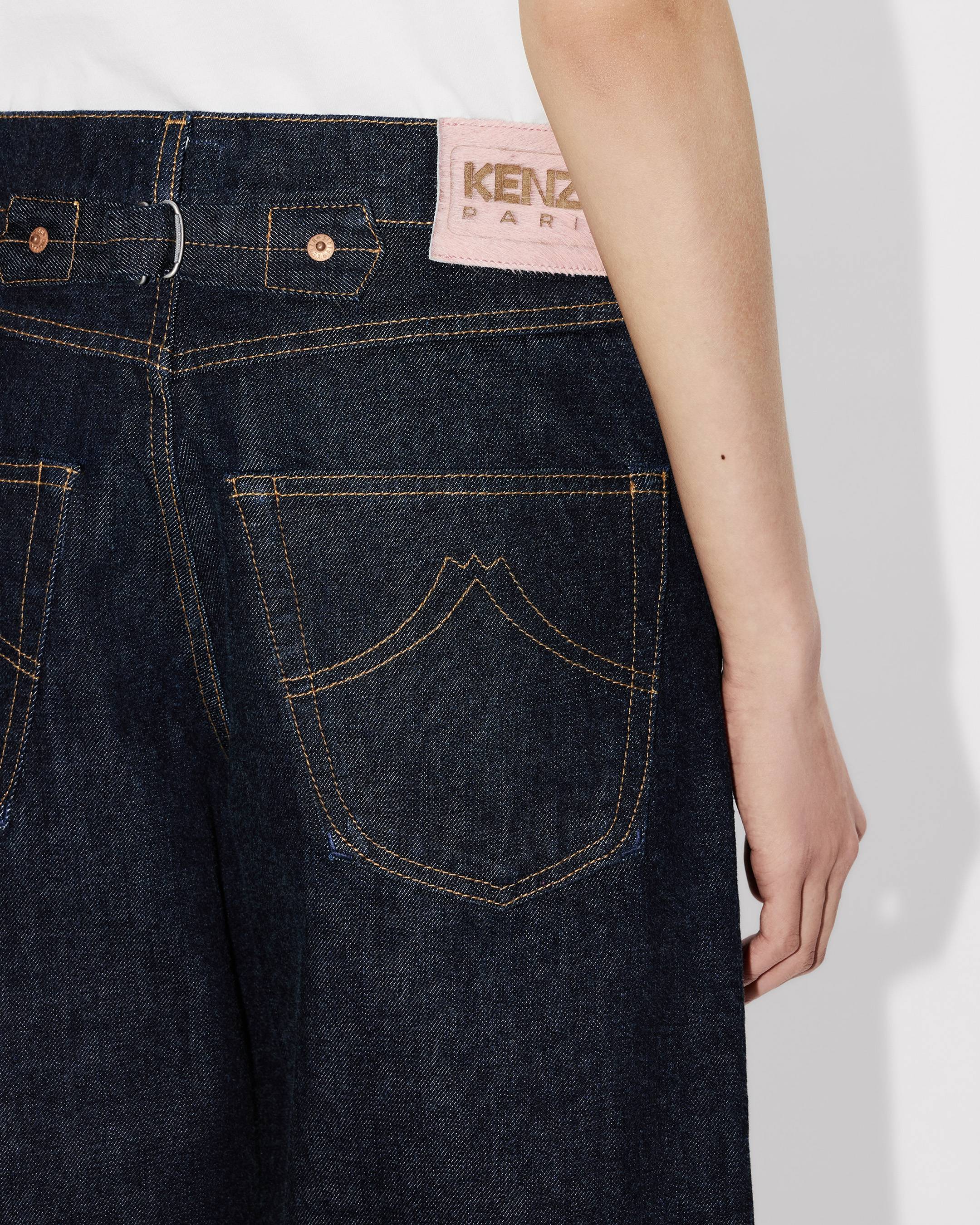 Low-waist boyfriend bermuda in japanese denim