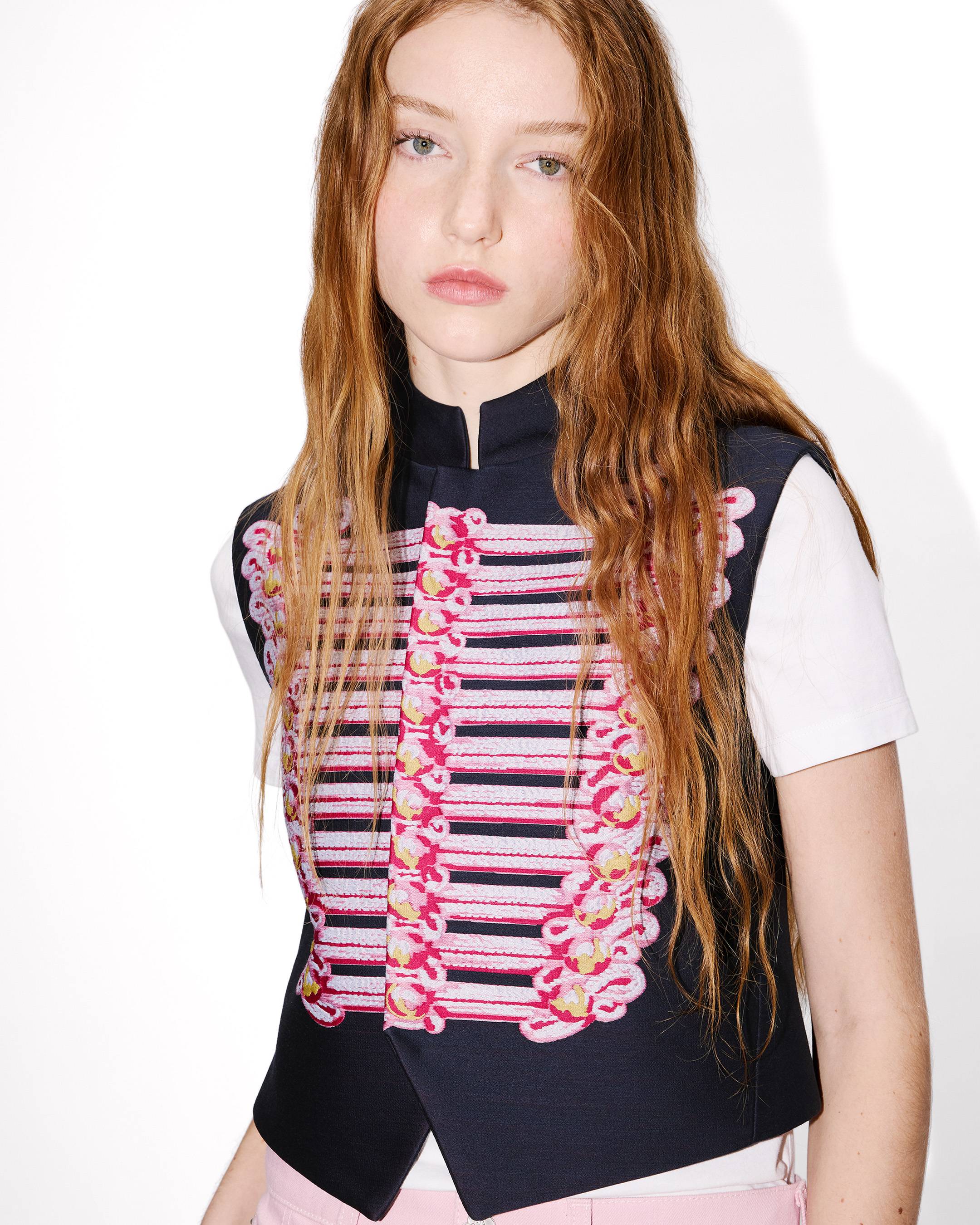 Chaleco de lana y algod&oacute;n 'KENZO Trompe l'&oelig;il'