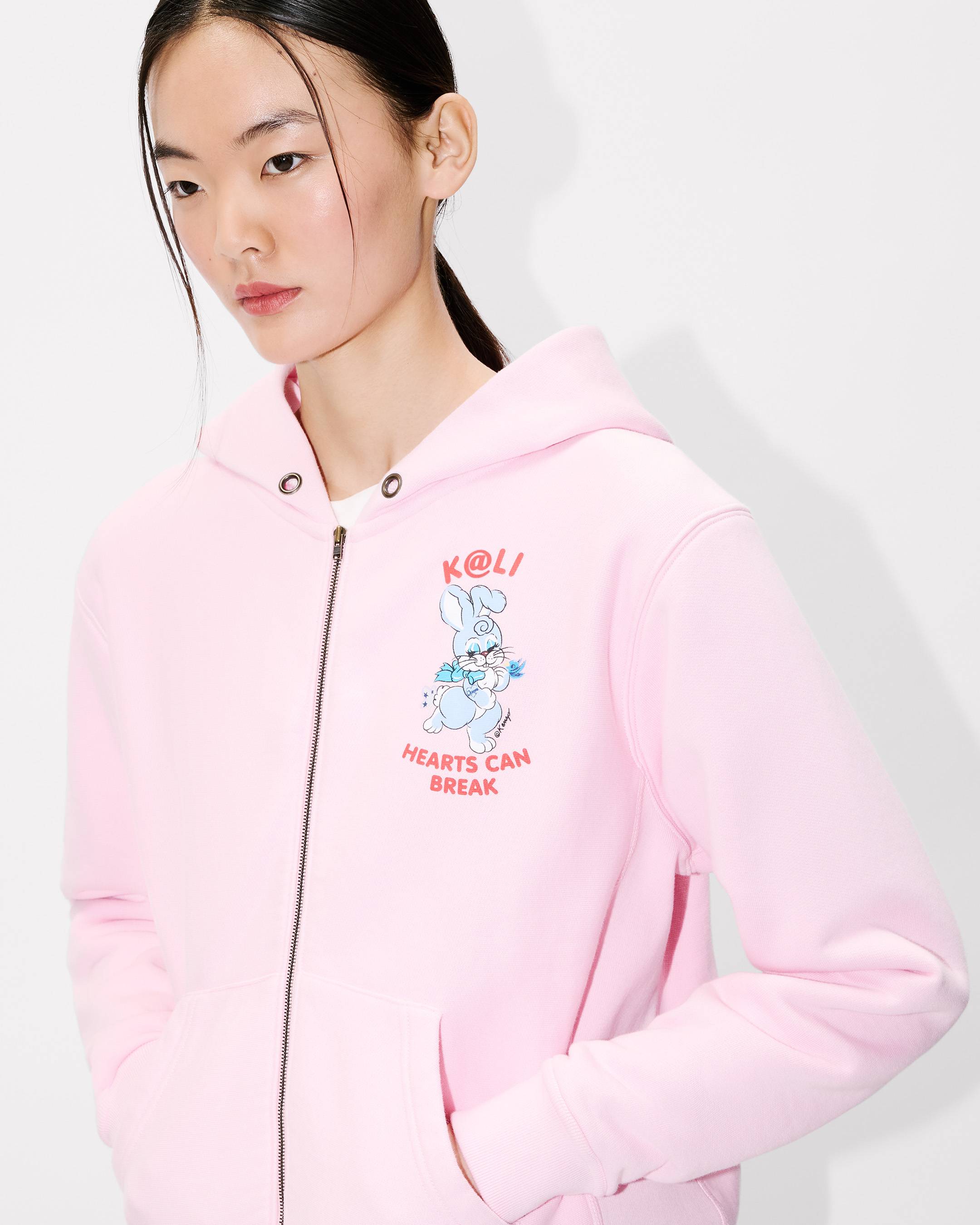 KENZO Cartoon' zip up hoodie in cotton | Women's | KENZO