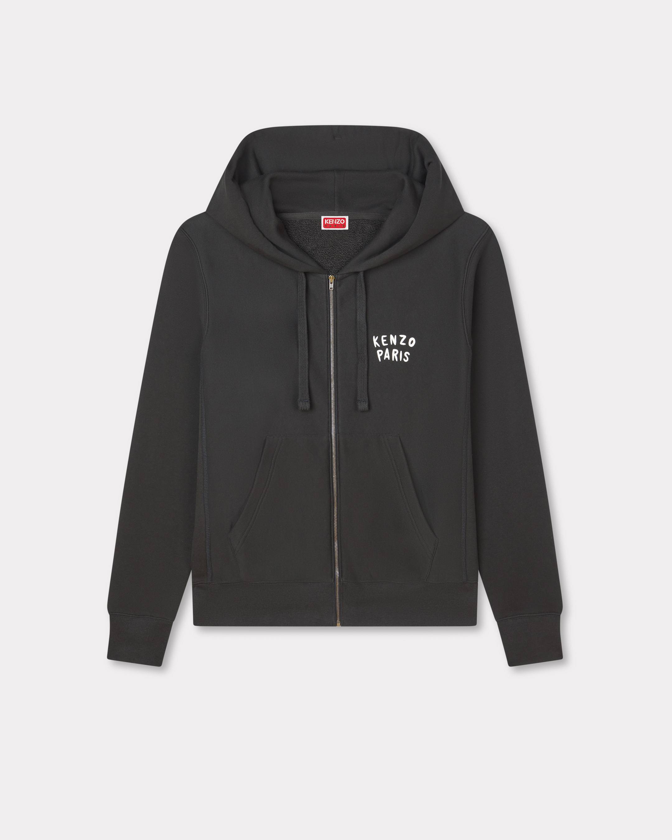 Sudadera con capucha y cremallera de algodón bordada 'KENZO Boke Heart'