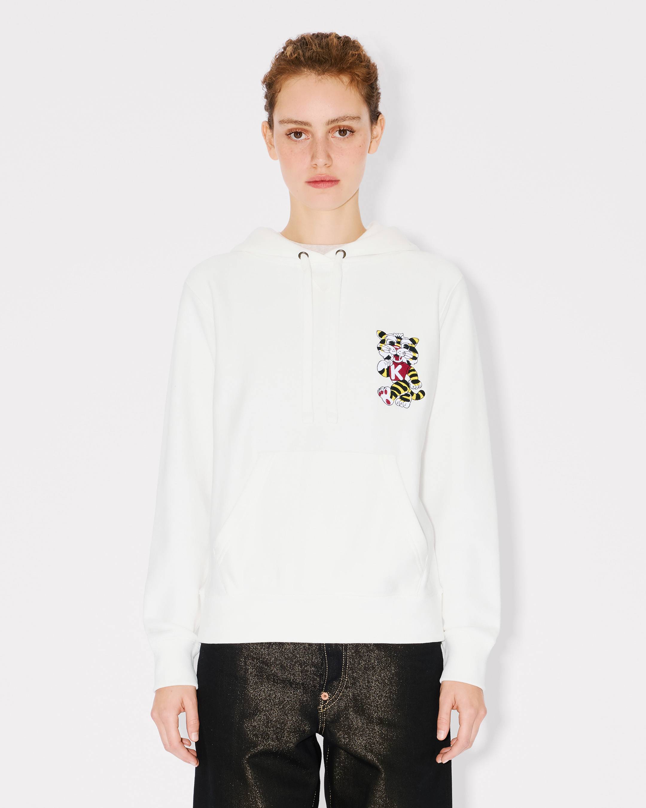 'KENZO Wild Tiger' embroidered hoodie cotton