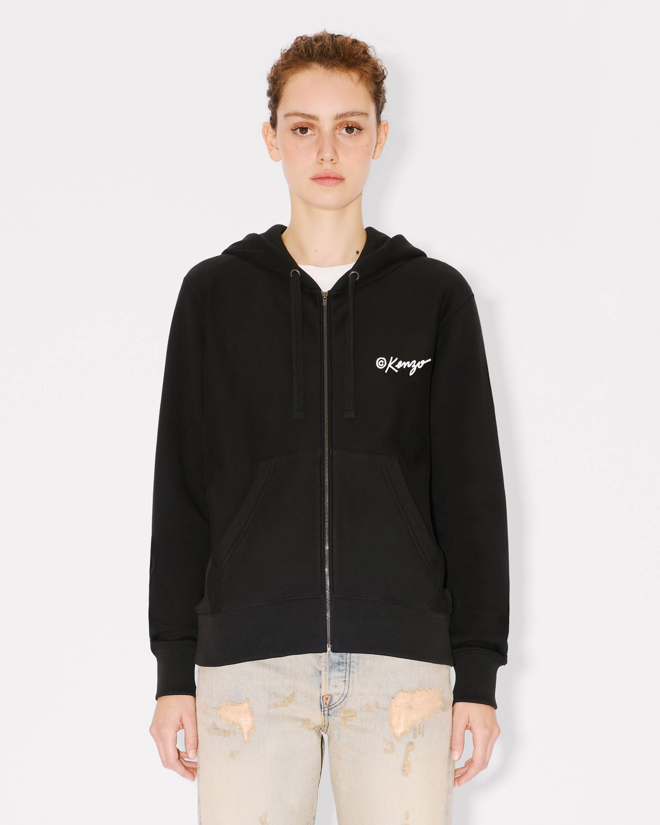 'KENZO Wild Tiger' zip up hoodie in cotton