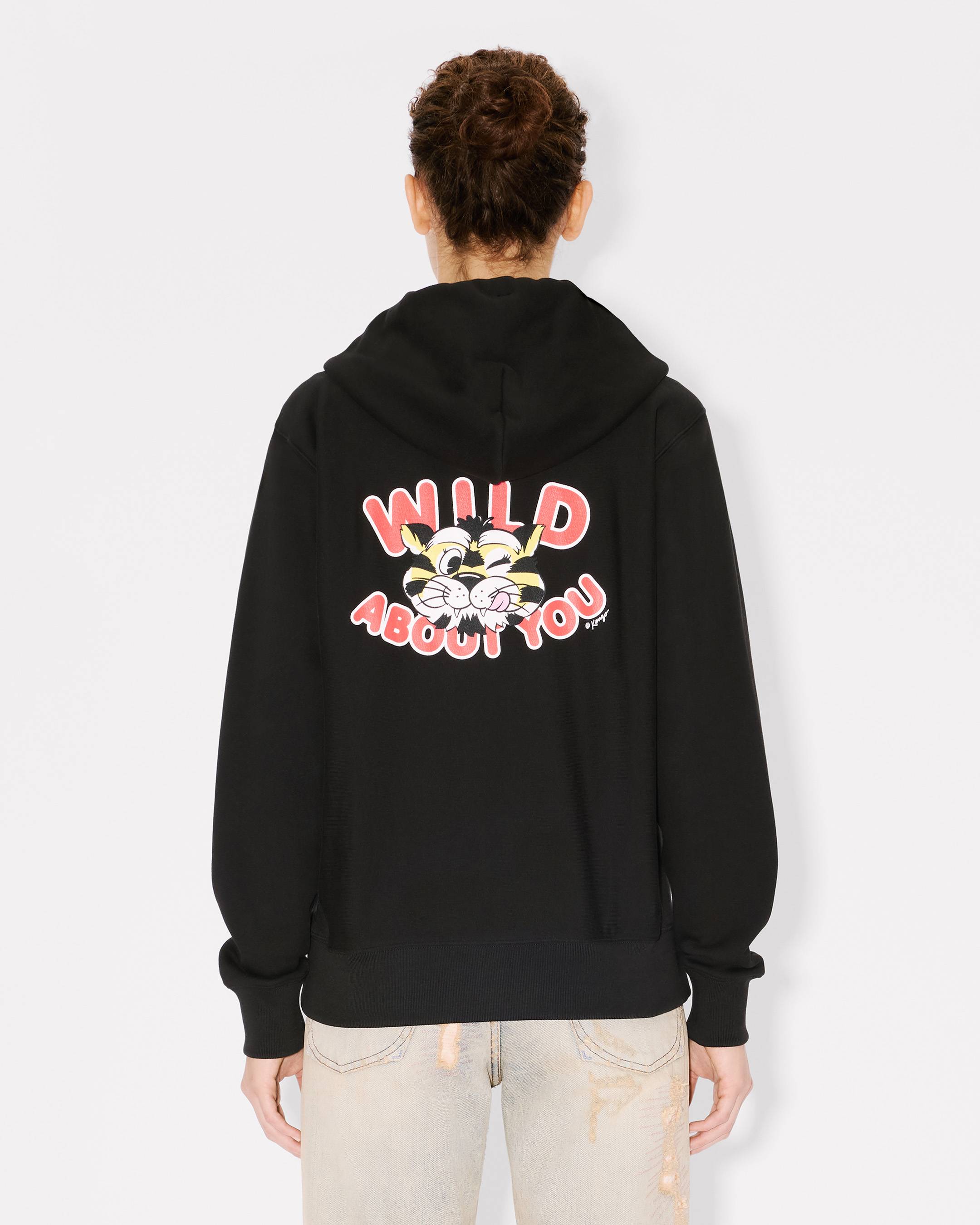 'KENZO Wild Tiger' zip up hoodie cotton