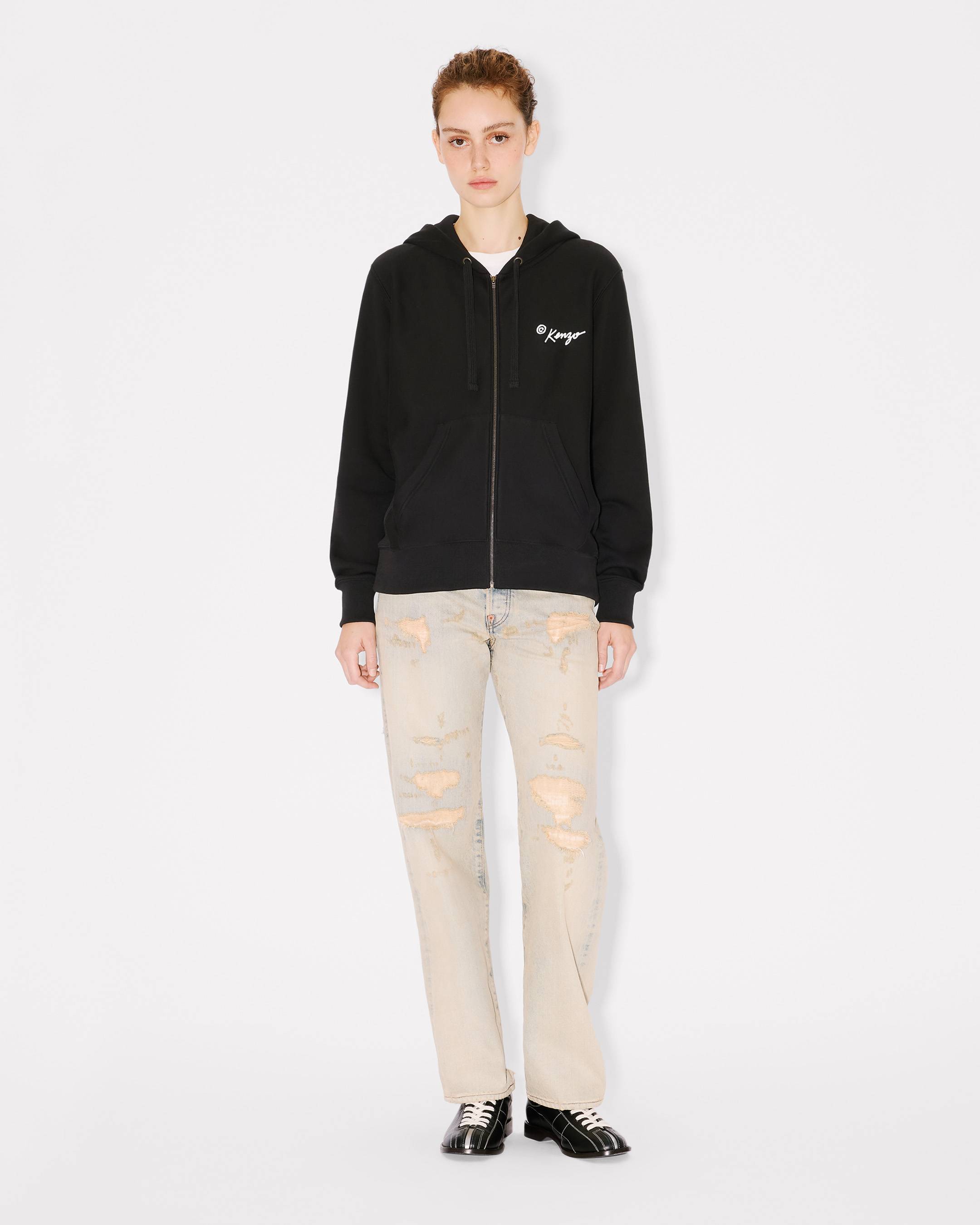 'KENZO Wild Tiger' zip up hoodie in cotton