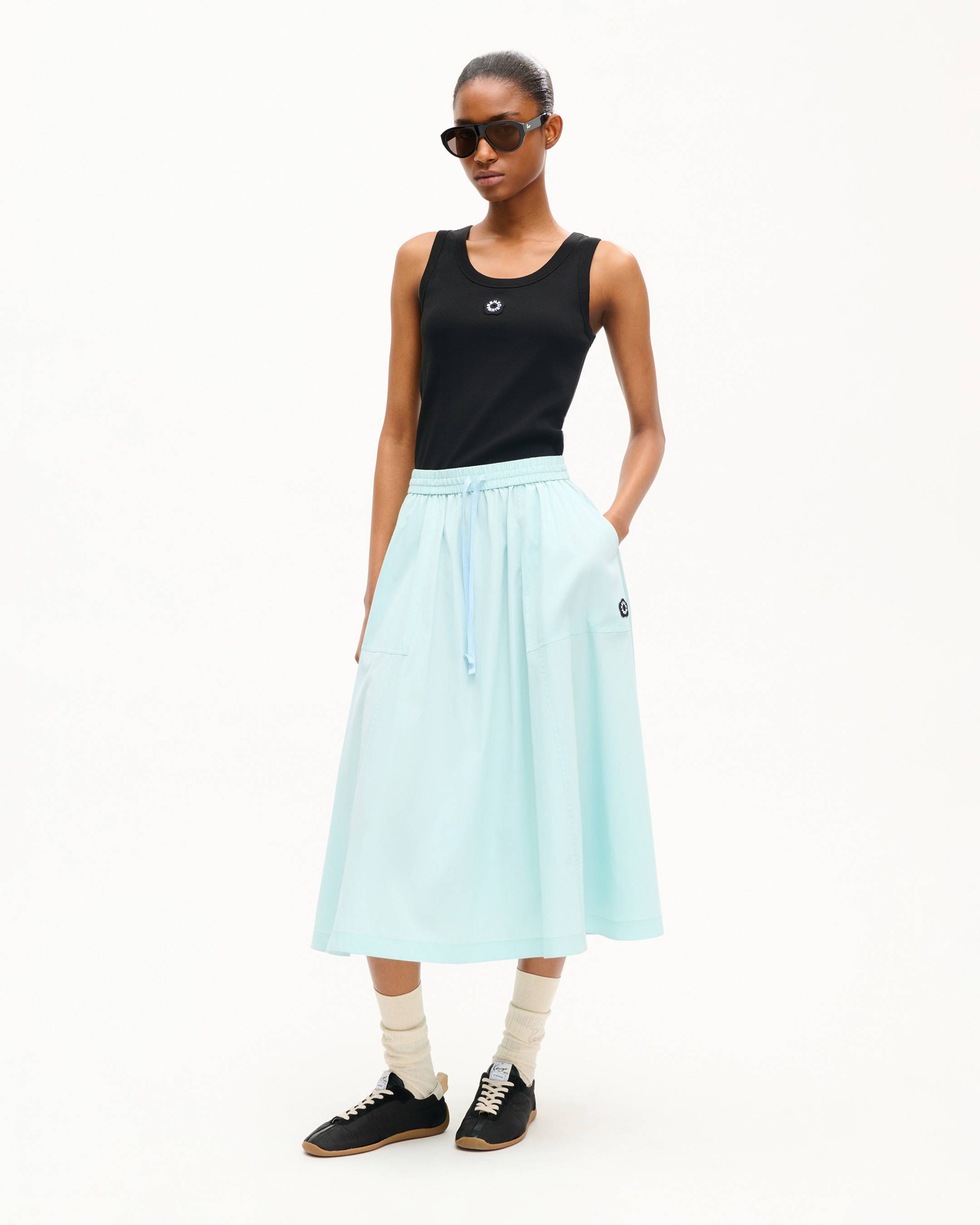 'Boke Flower 2.0' midi skirt