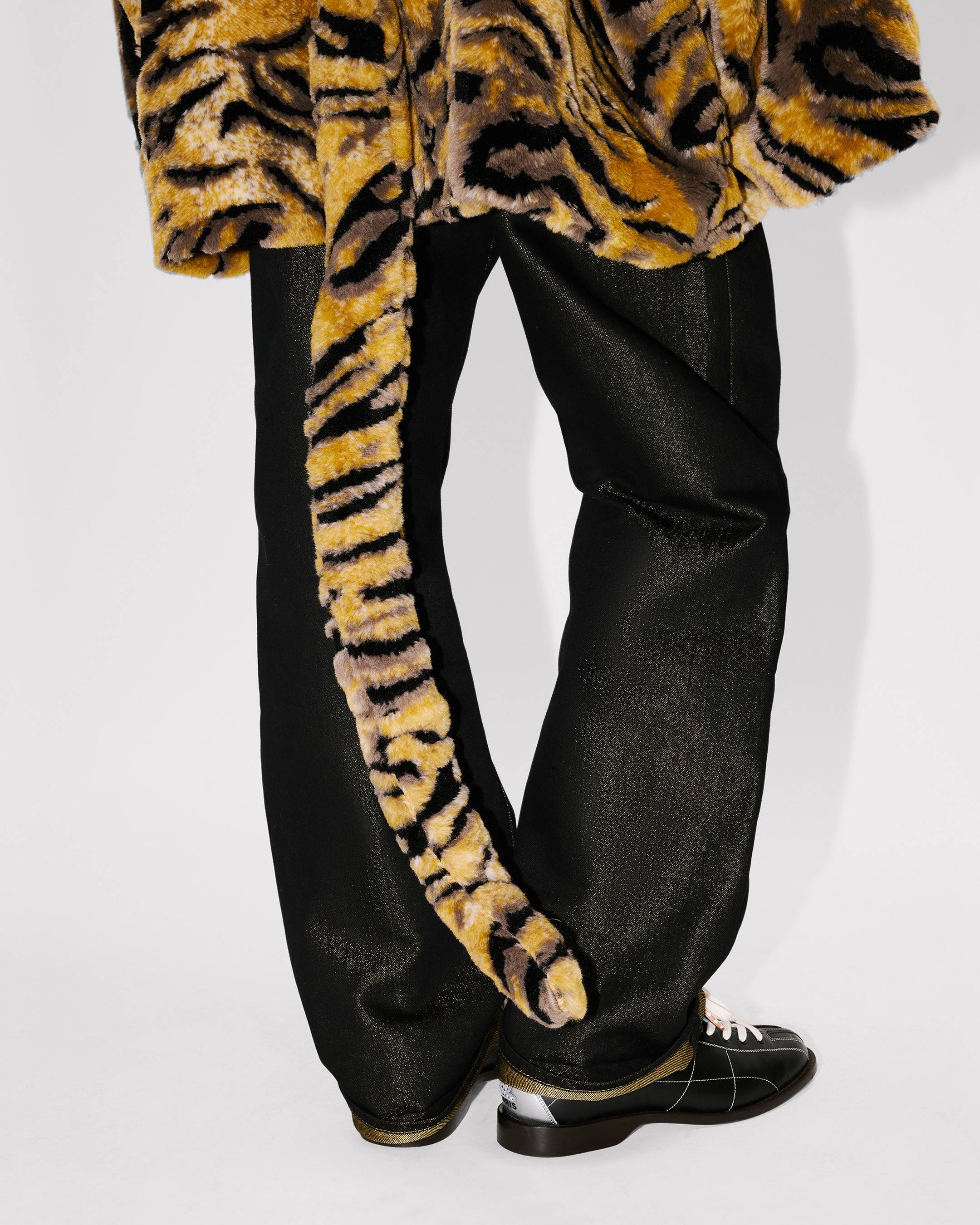 'KENZO Tiger' oversized coat in fake fur