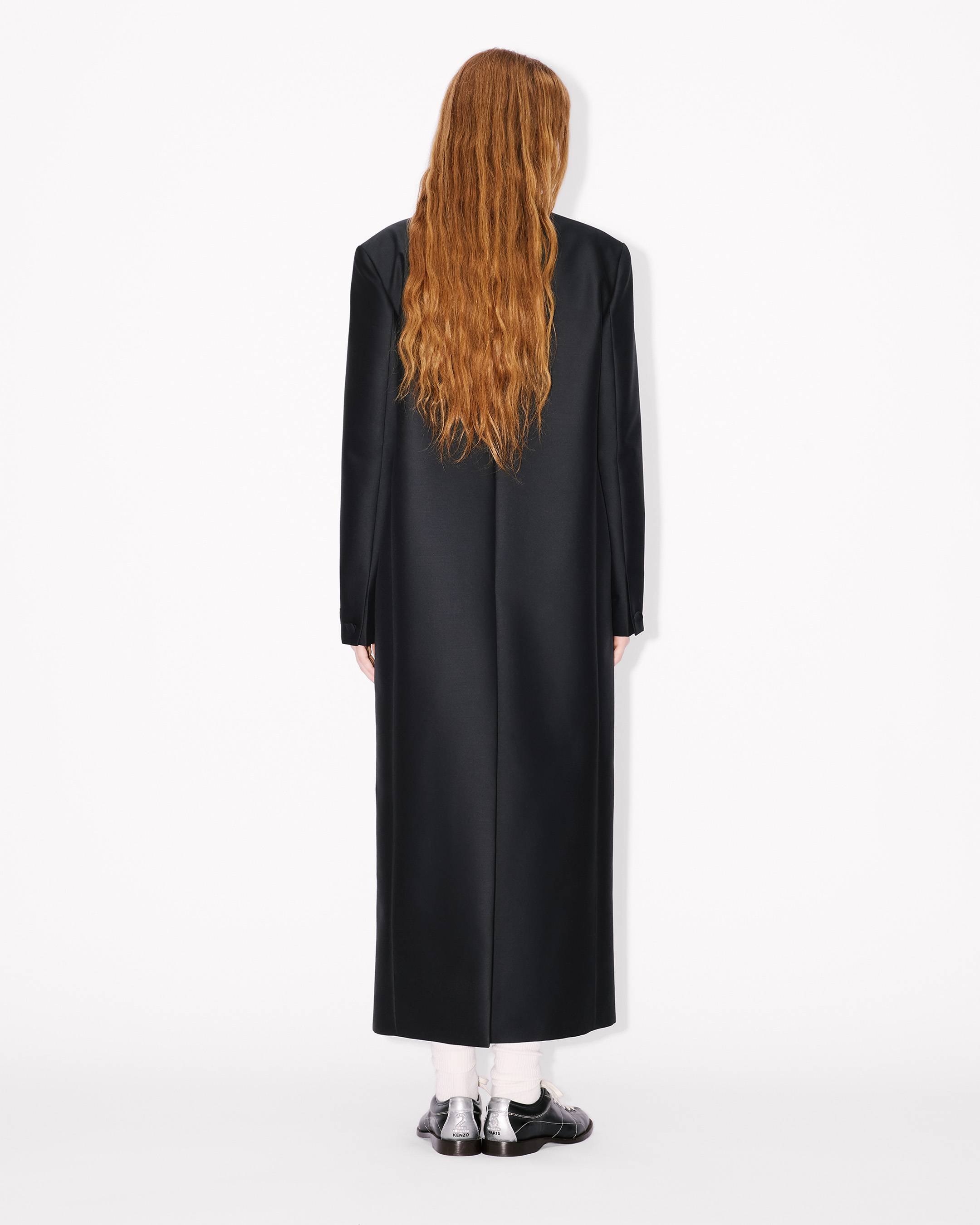 Kimono coat in virgin wool and silk