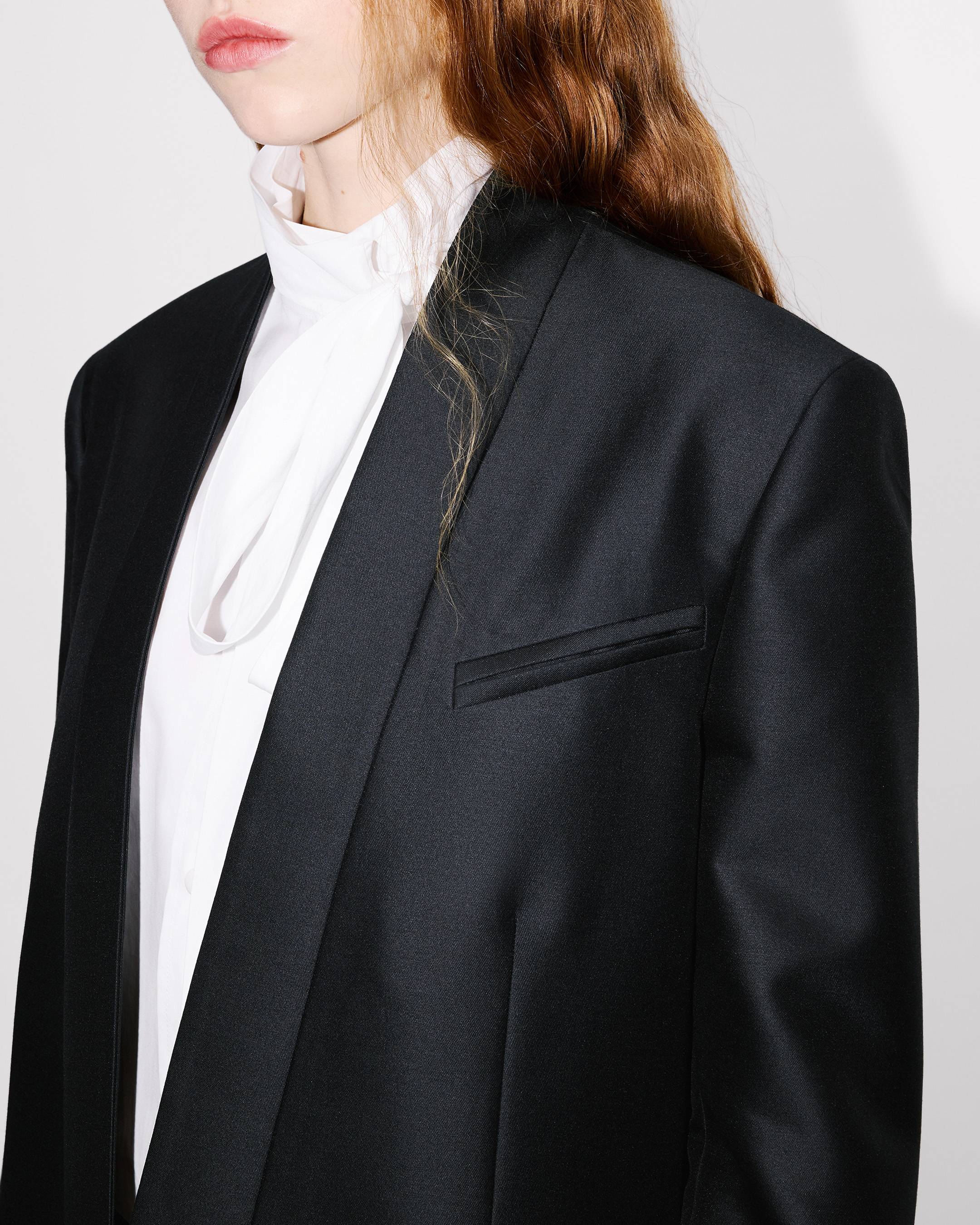 Kimono coat in virgin wool and silk