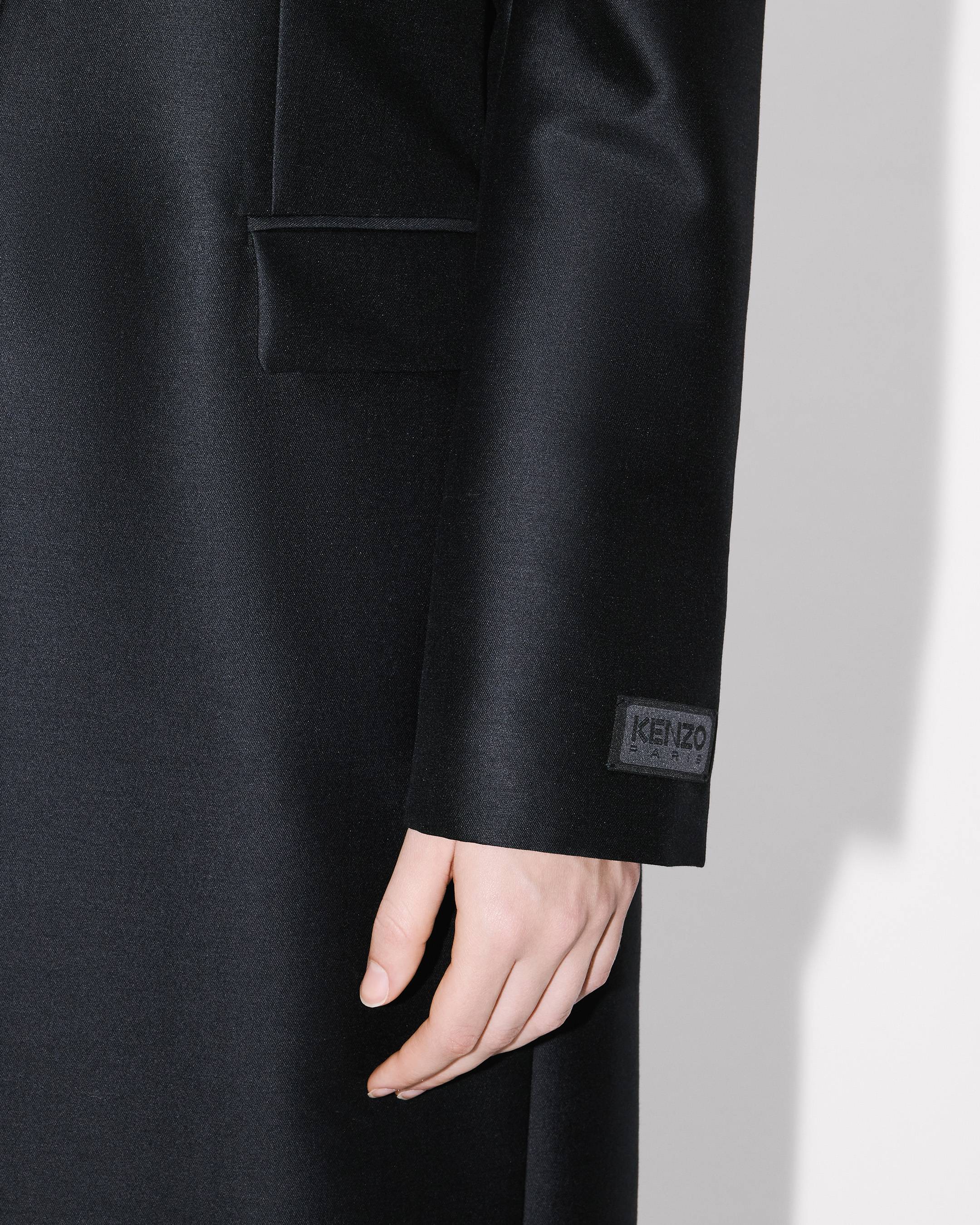 Kimono coat in virgin wool and silk