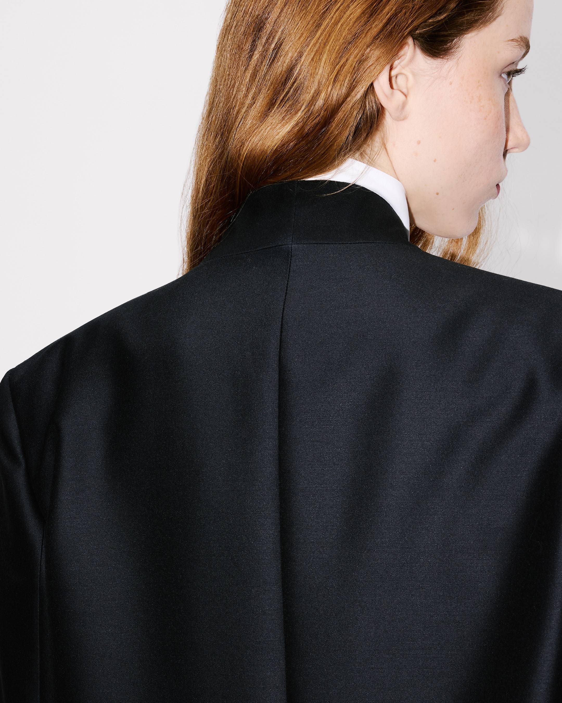 Kimono coat in virgin wool and silk