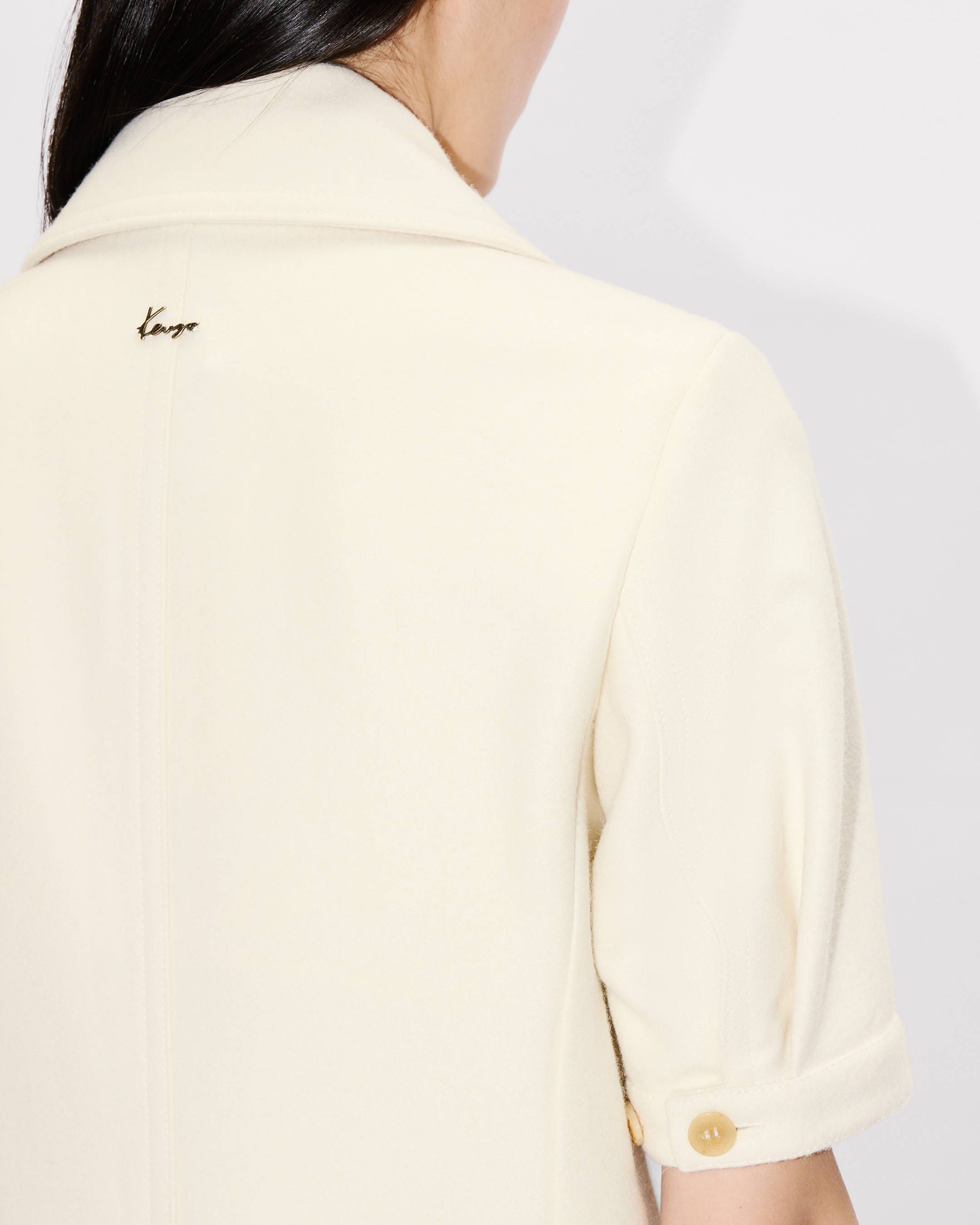 Chaquet&oacute;n marinero con mangas globo cortas de lana virgen