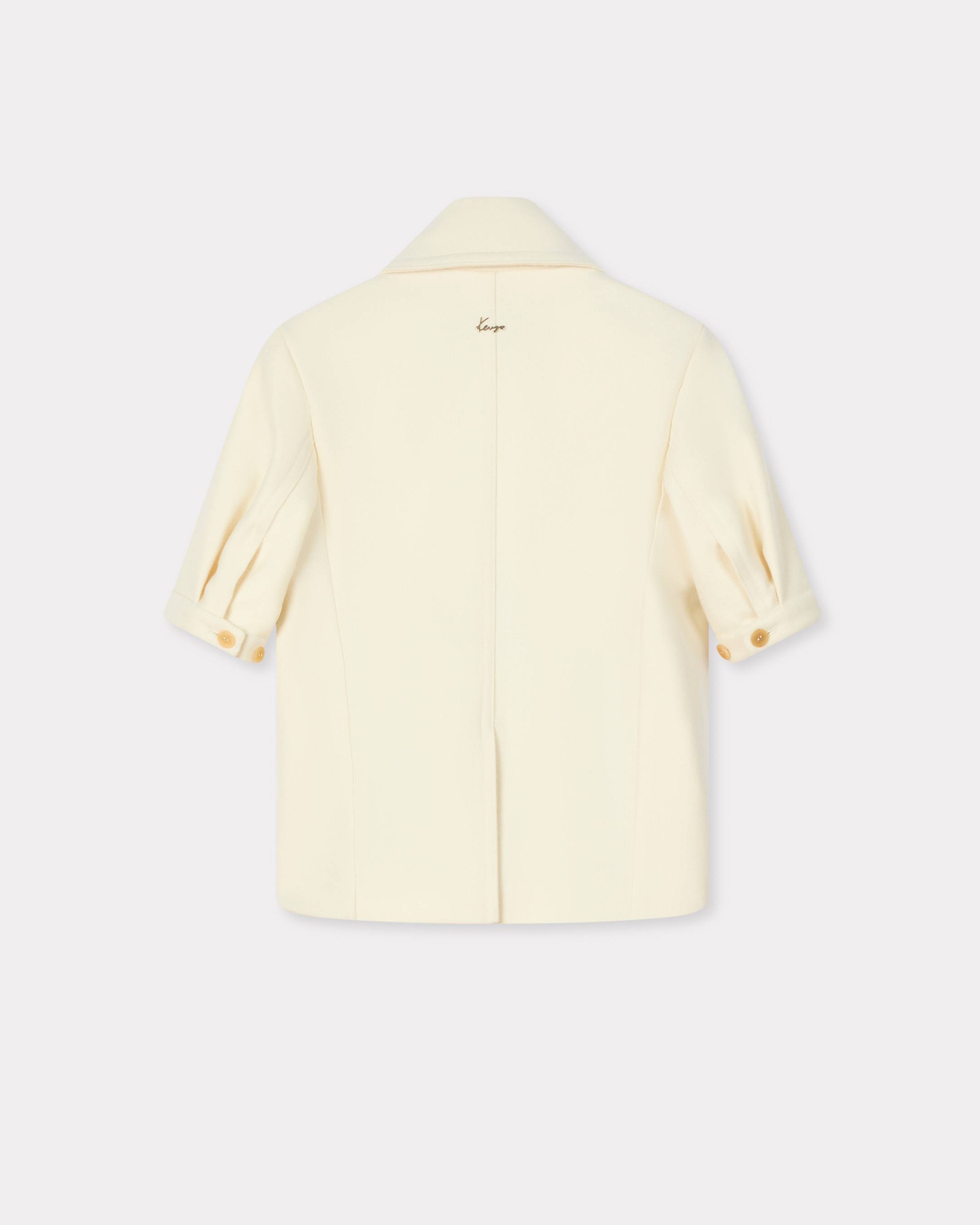 Chaquet&oacute;n marinero con mangas globo cortas de lana virgen