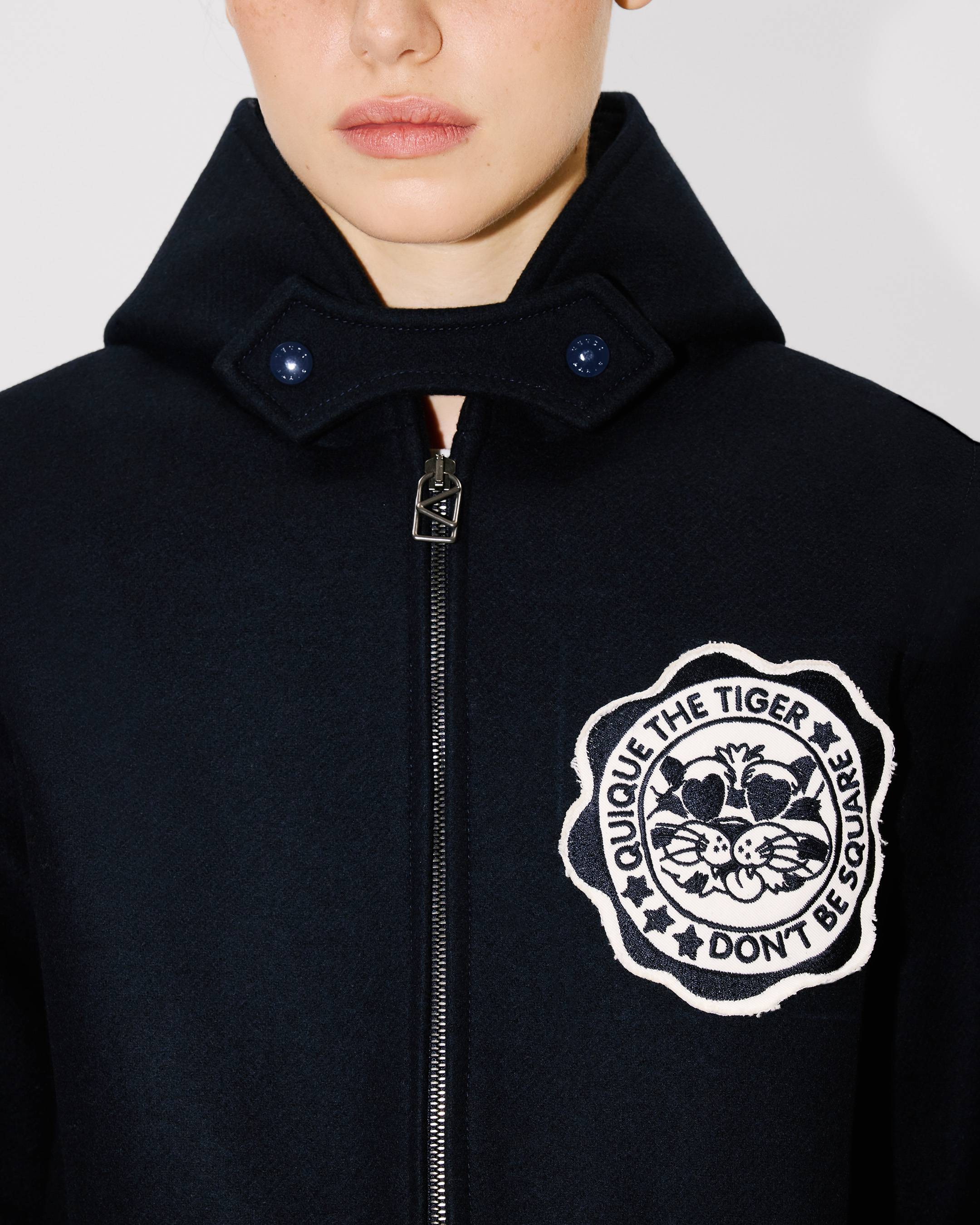 'KENZO Badges' peacoat in mixed wool