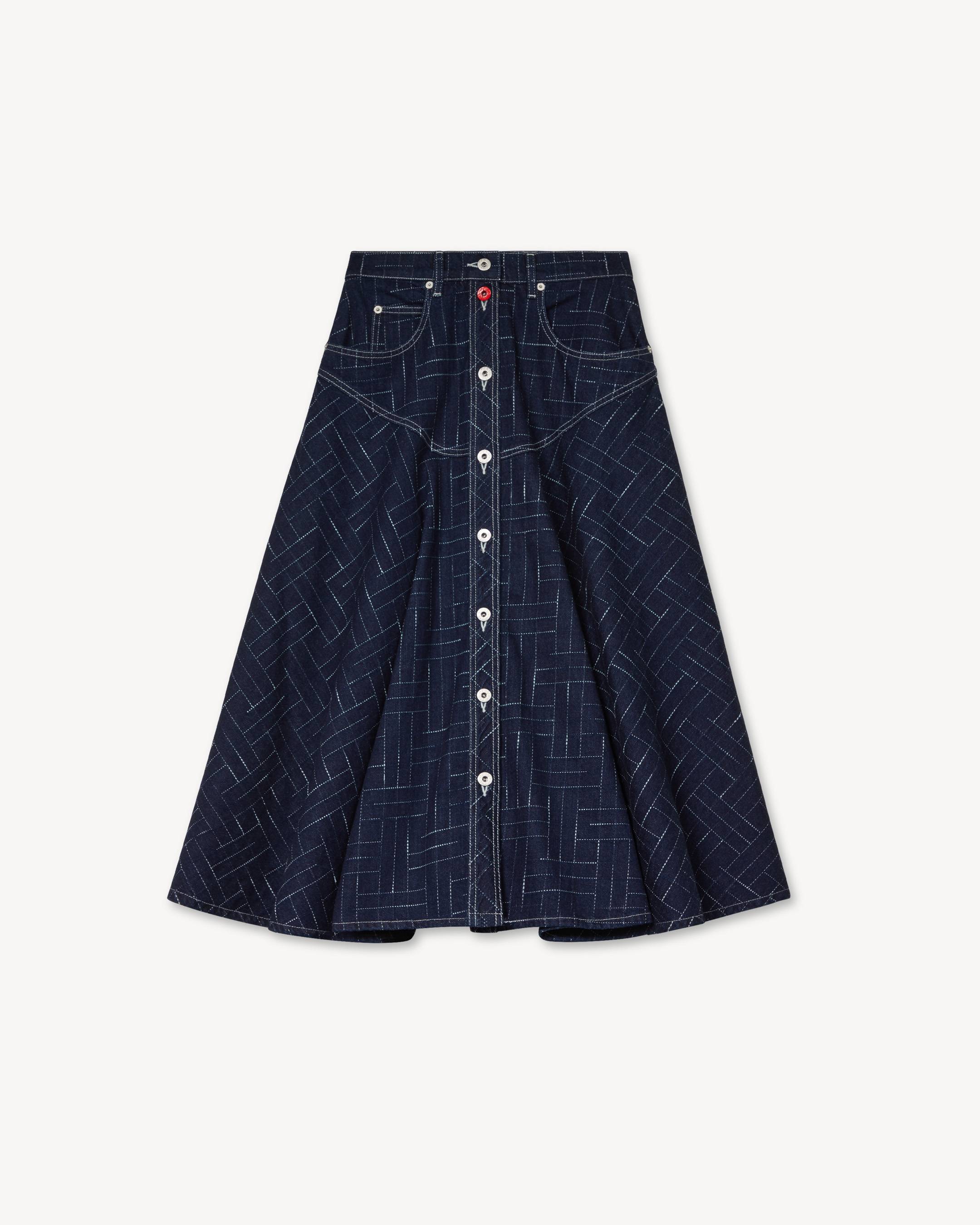 Long skirt in japanese denim