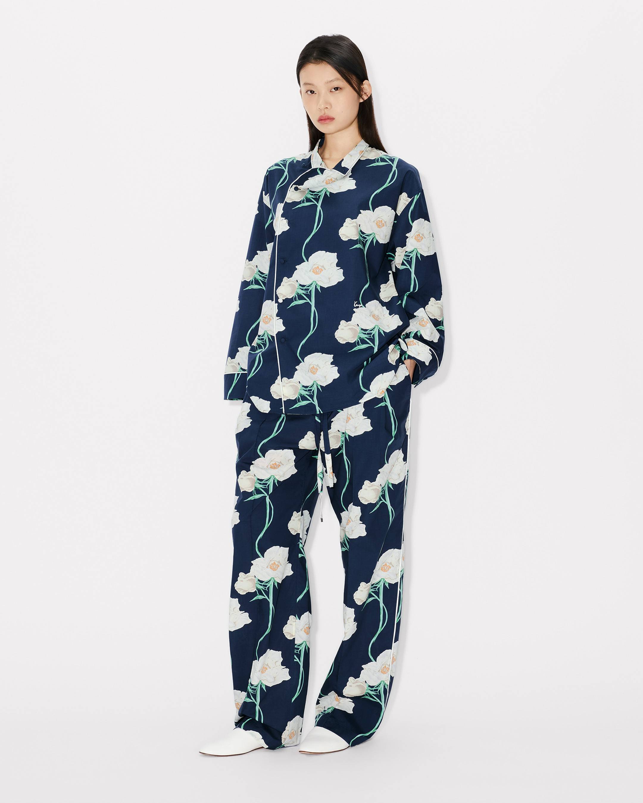 Pyjamahose &bdquo;KENZO Archive Rose&ldquo; aus Baumwolle