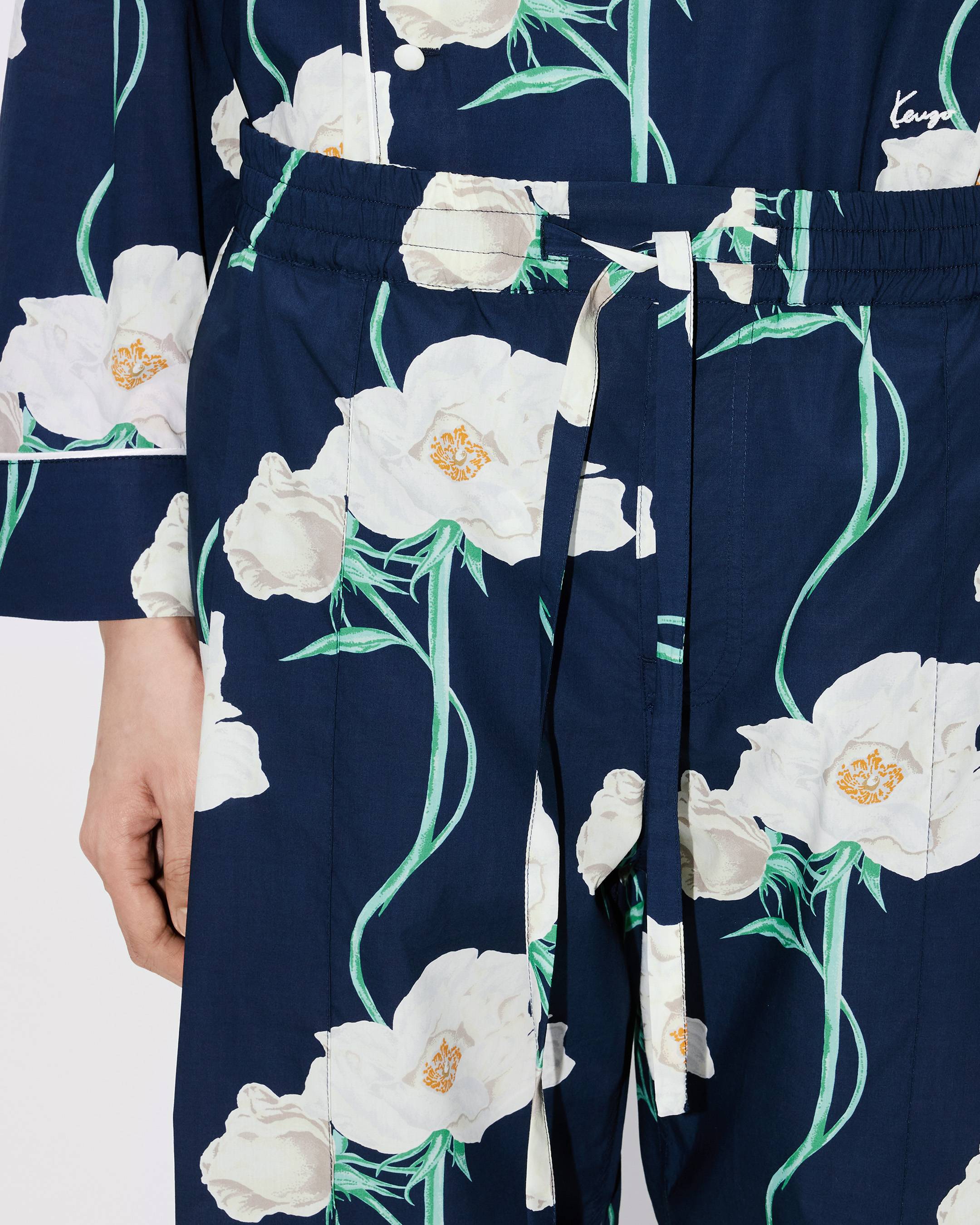 Pyjamahose &bdquo;KENZO Archive Rose&ldquo; aus Baumwolle