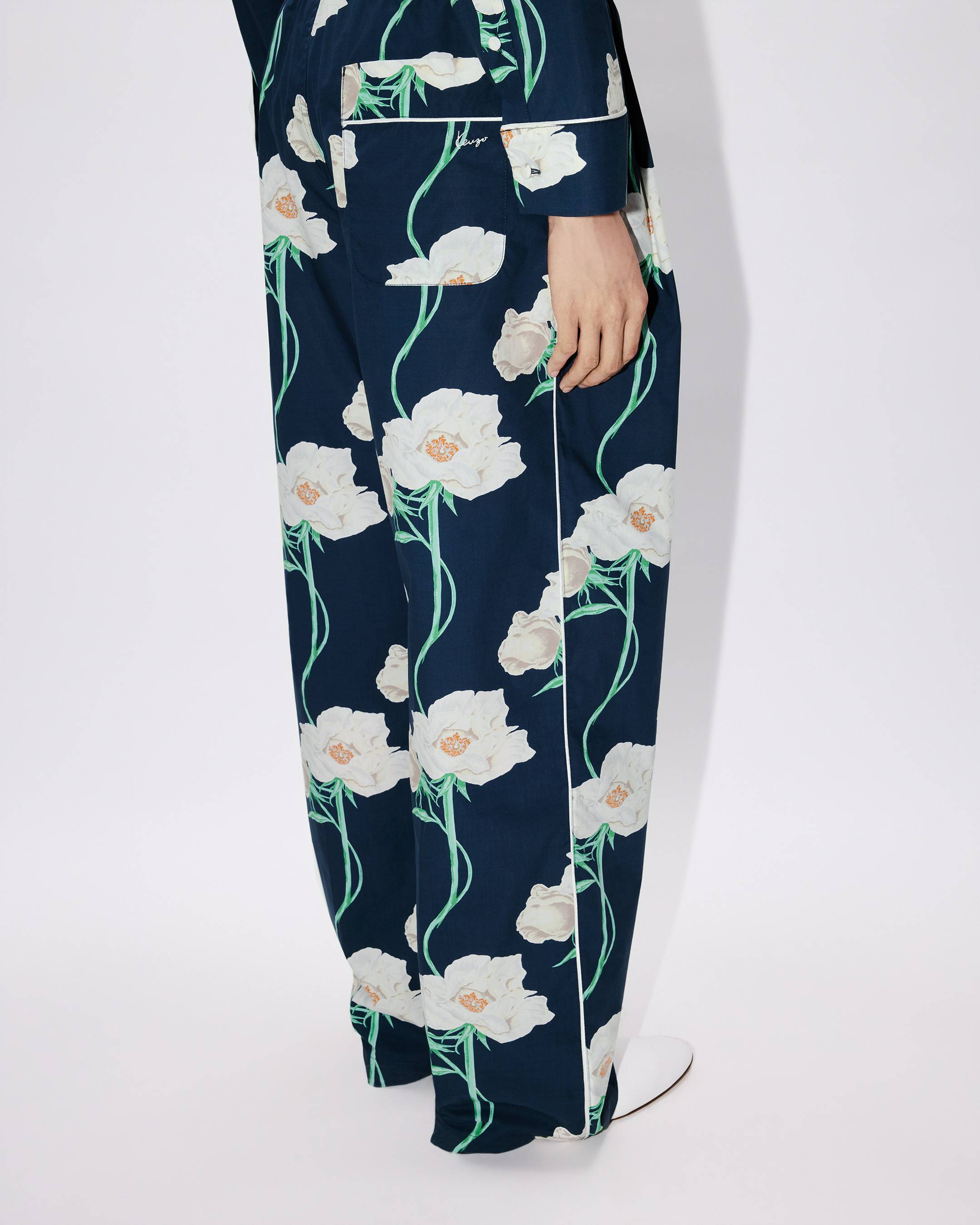 Pyjamahose &bdquo;KENZO Archive Rose&ldquo; aus Baumwolle