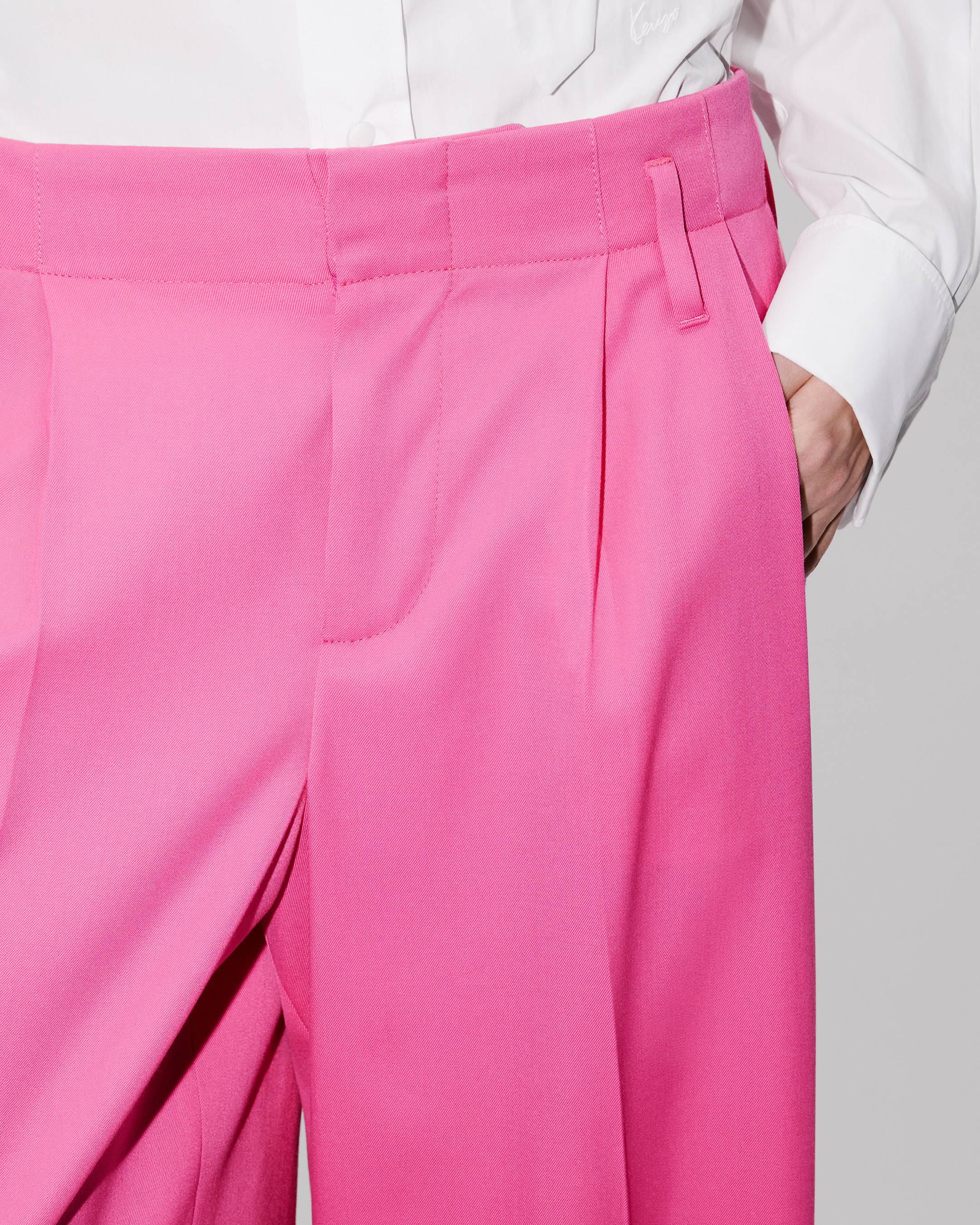 Wide leg tailored pants in virgin wool