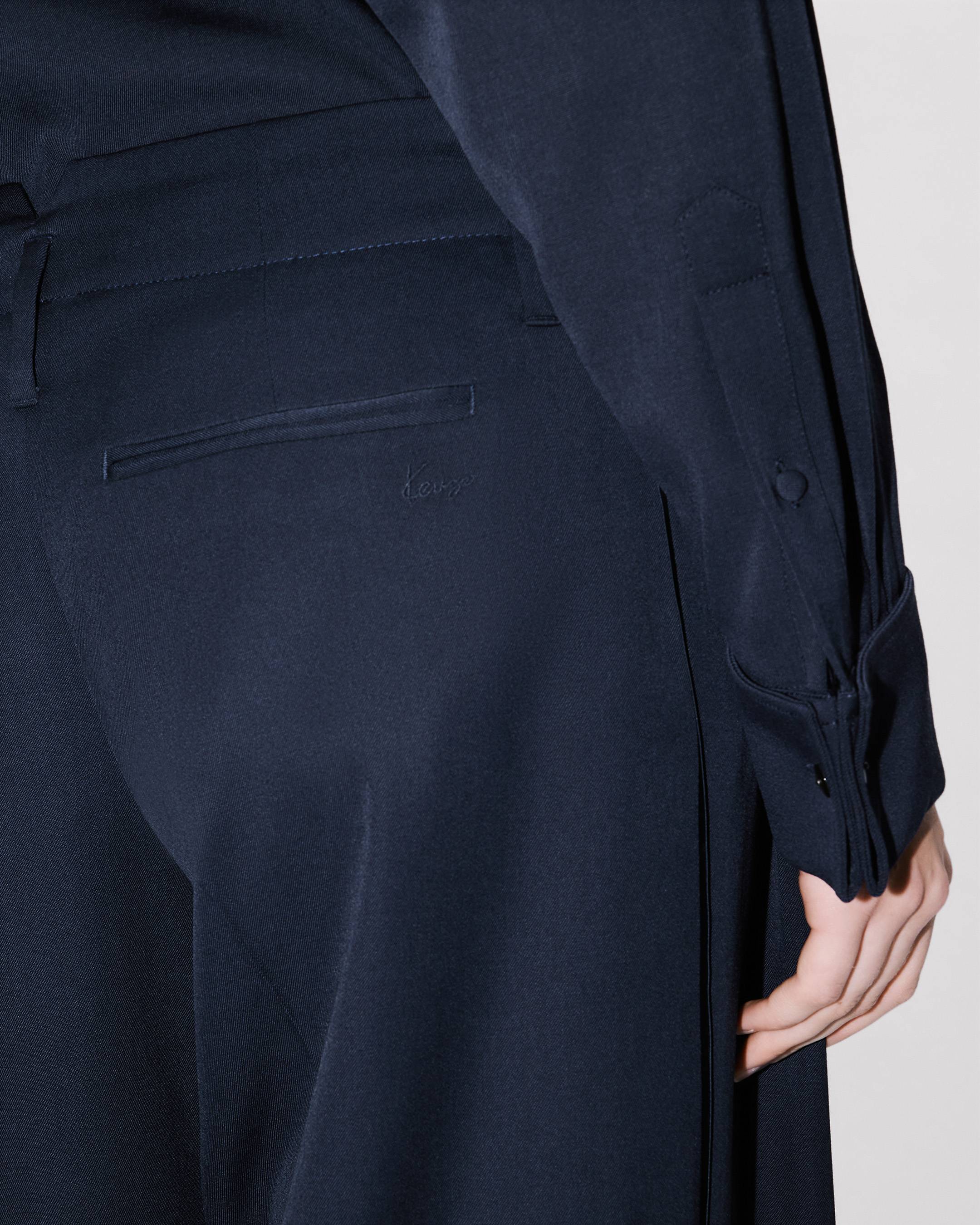 Wide leg tailored pants in virgin wool