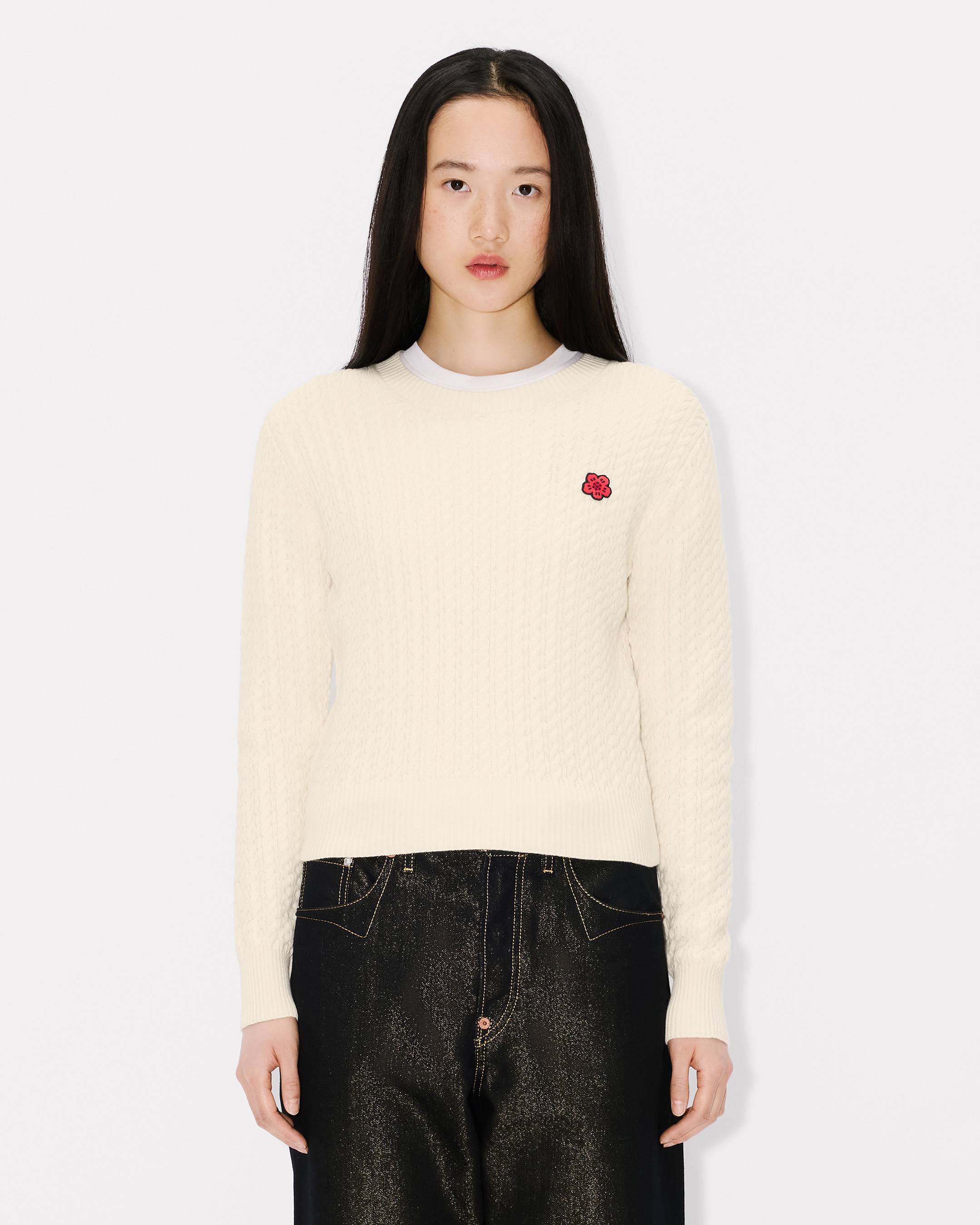 Maglia in cotone e lana 'Boke Flower'