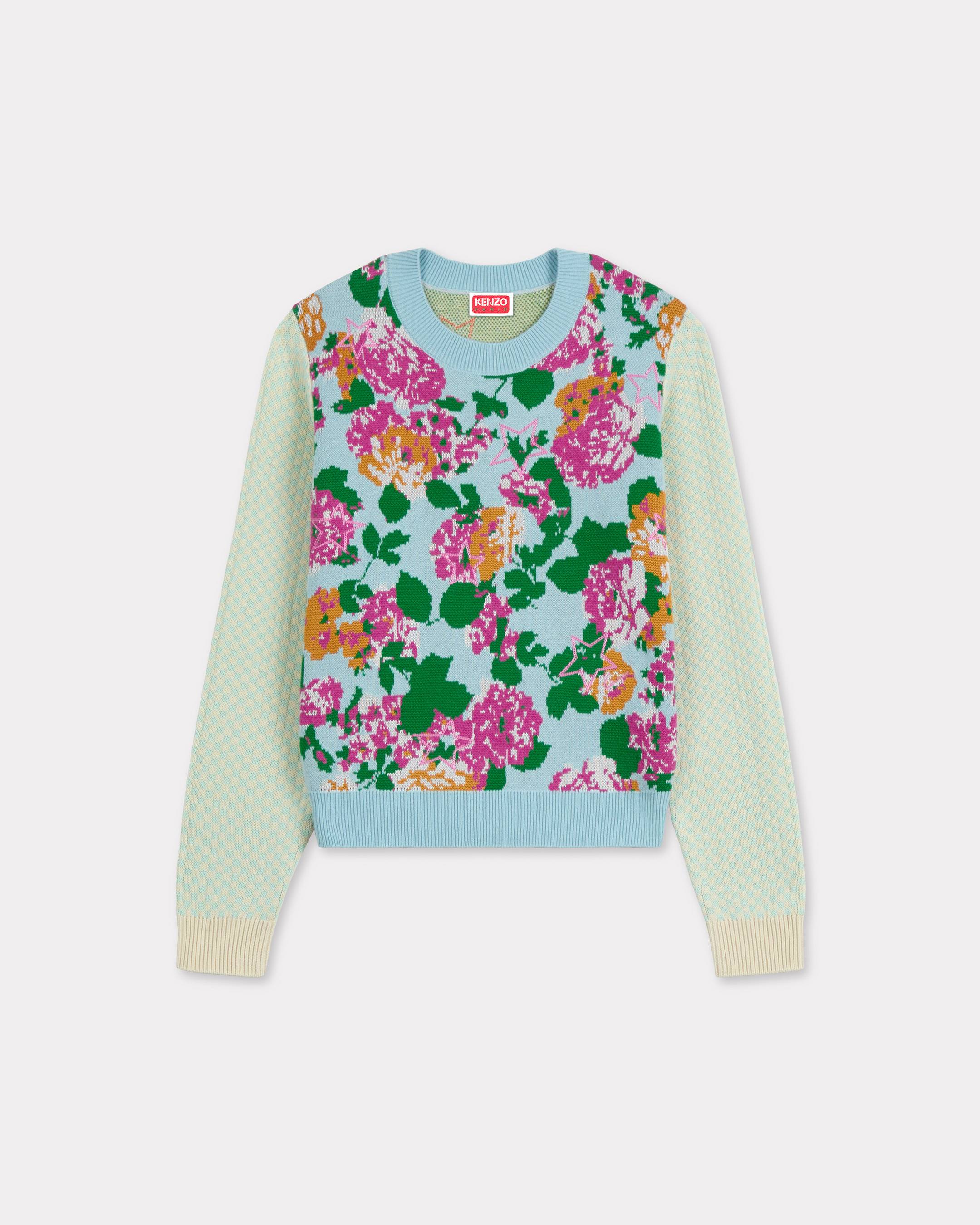Pullover &bdquo;KENZO Floral&ldquo; aus Baumwolle und Wolle mit Verzierungen