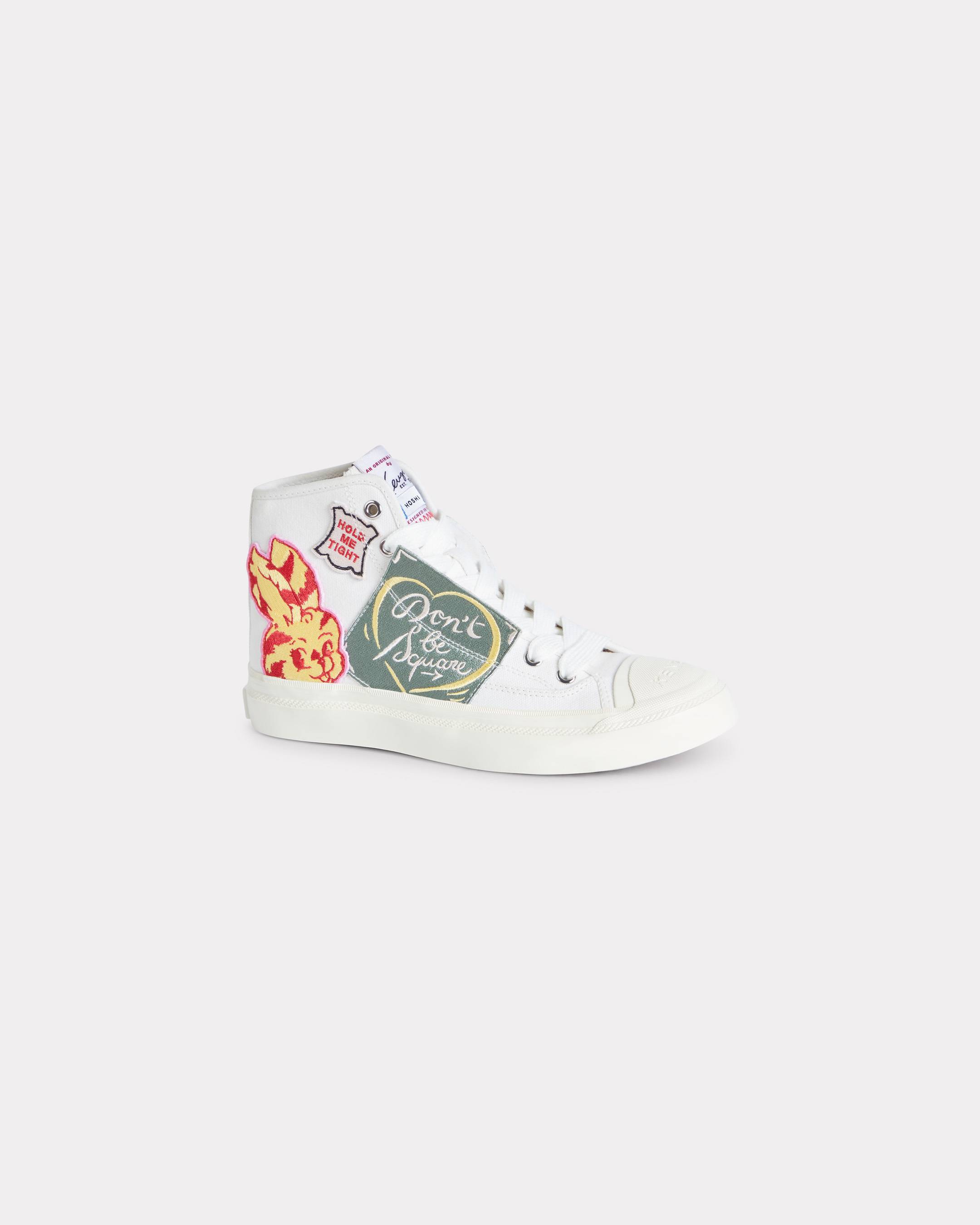 'KENZO Hoshi' high top sneakers in cotton canvas